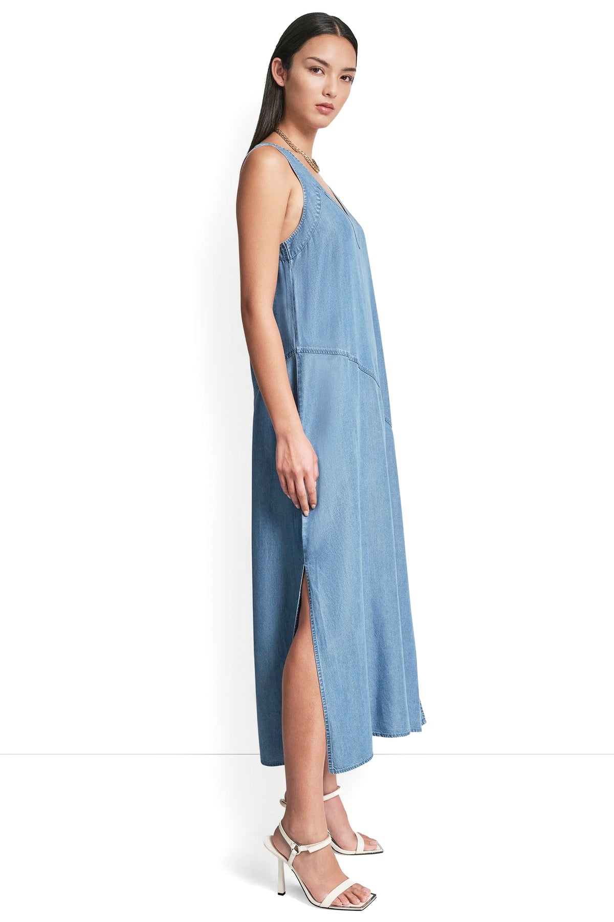 TENCEL MIDI SWING DRESS VIEW 2