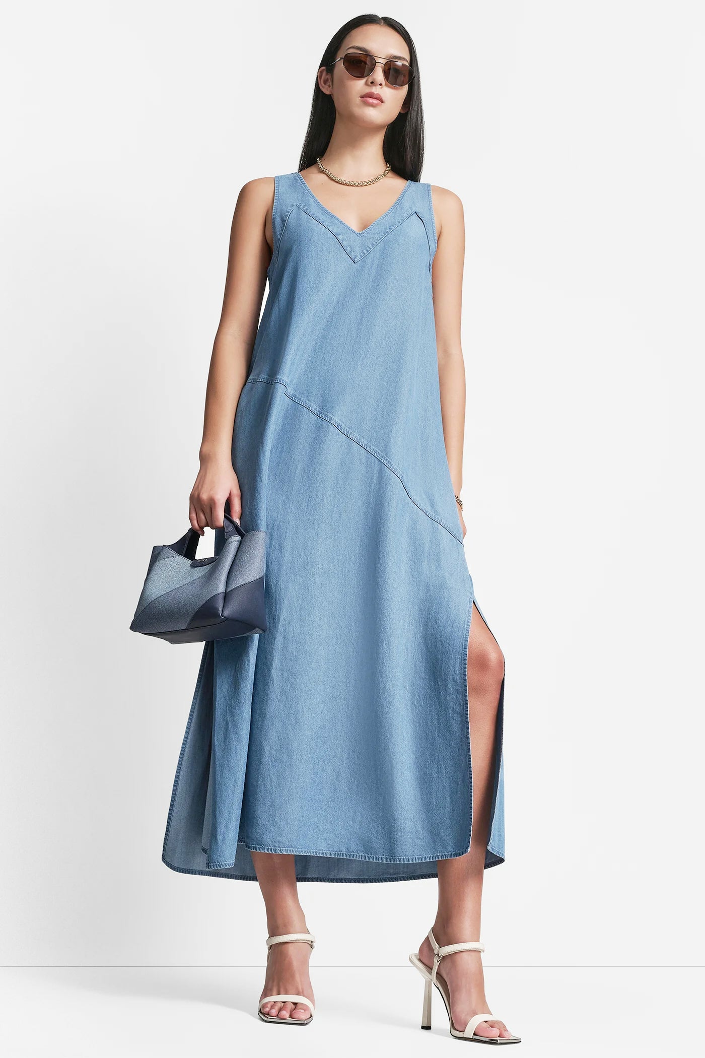 Stream TENCEL MIDI SWING DRESS, VIEW 1 | SALE