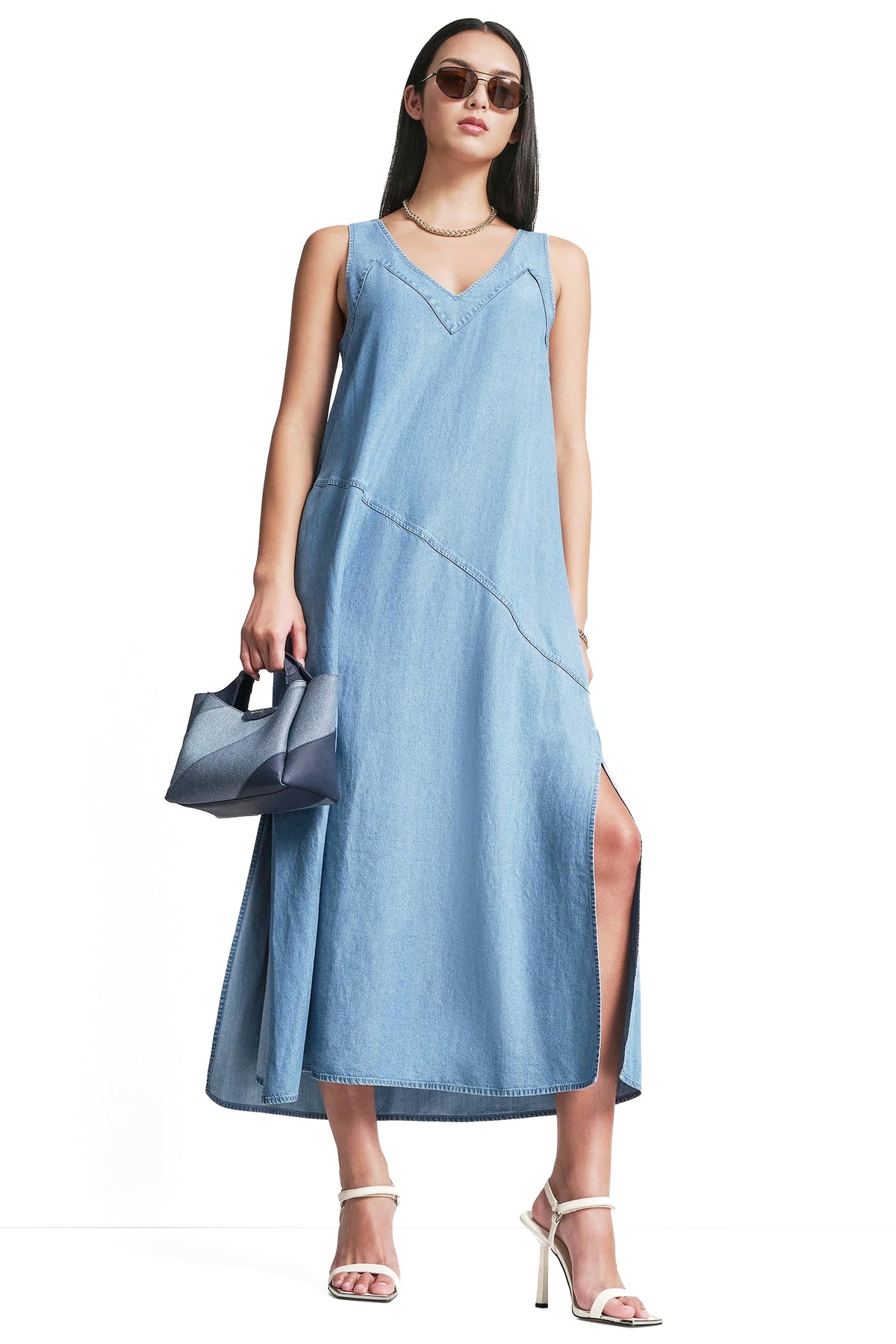 TENCEL MIDI SWING DRESS View 1 | Dresses Under $100