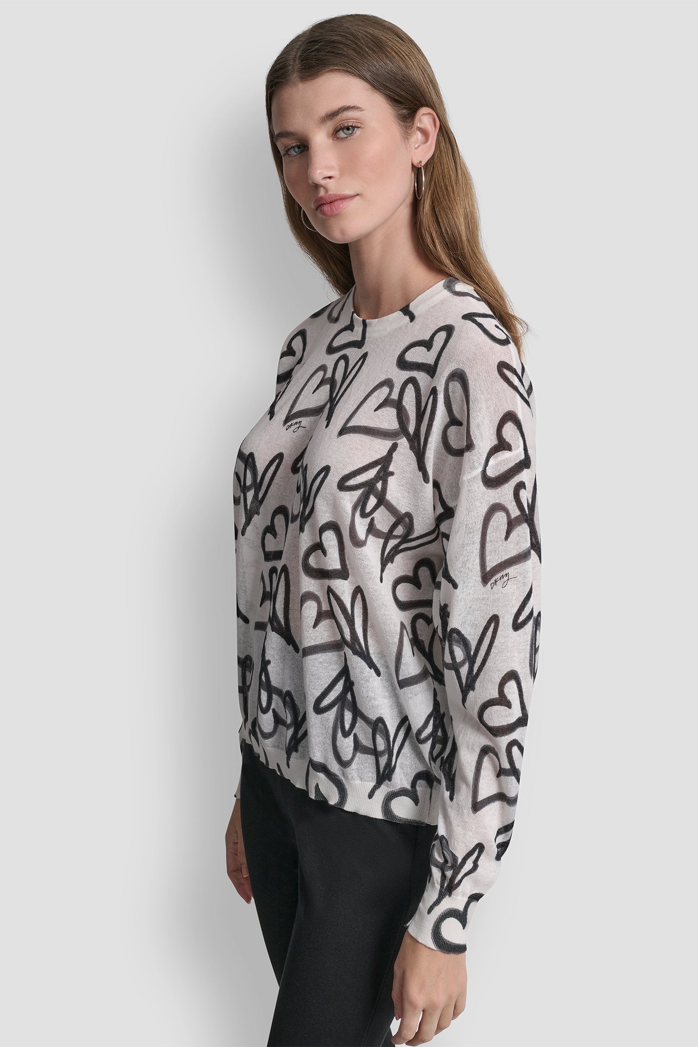 LIGHT WEIGHT PRINTED SWEATER VIEW 4 | Clothing