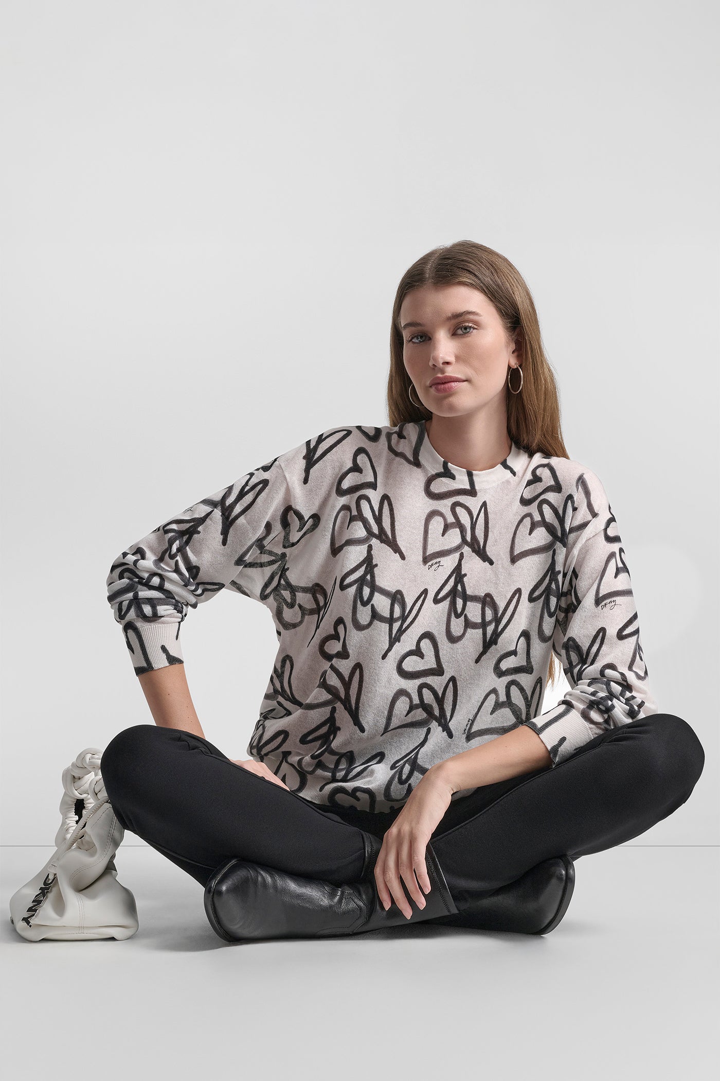 LIGHT WEIGHT PRINTED SWEATER VIEW 8 | Clothing