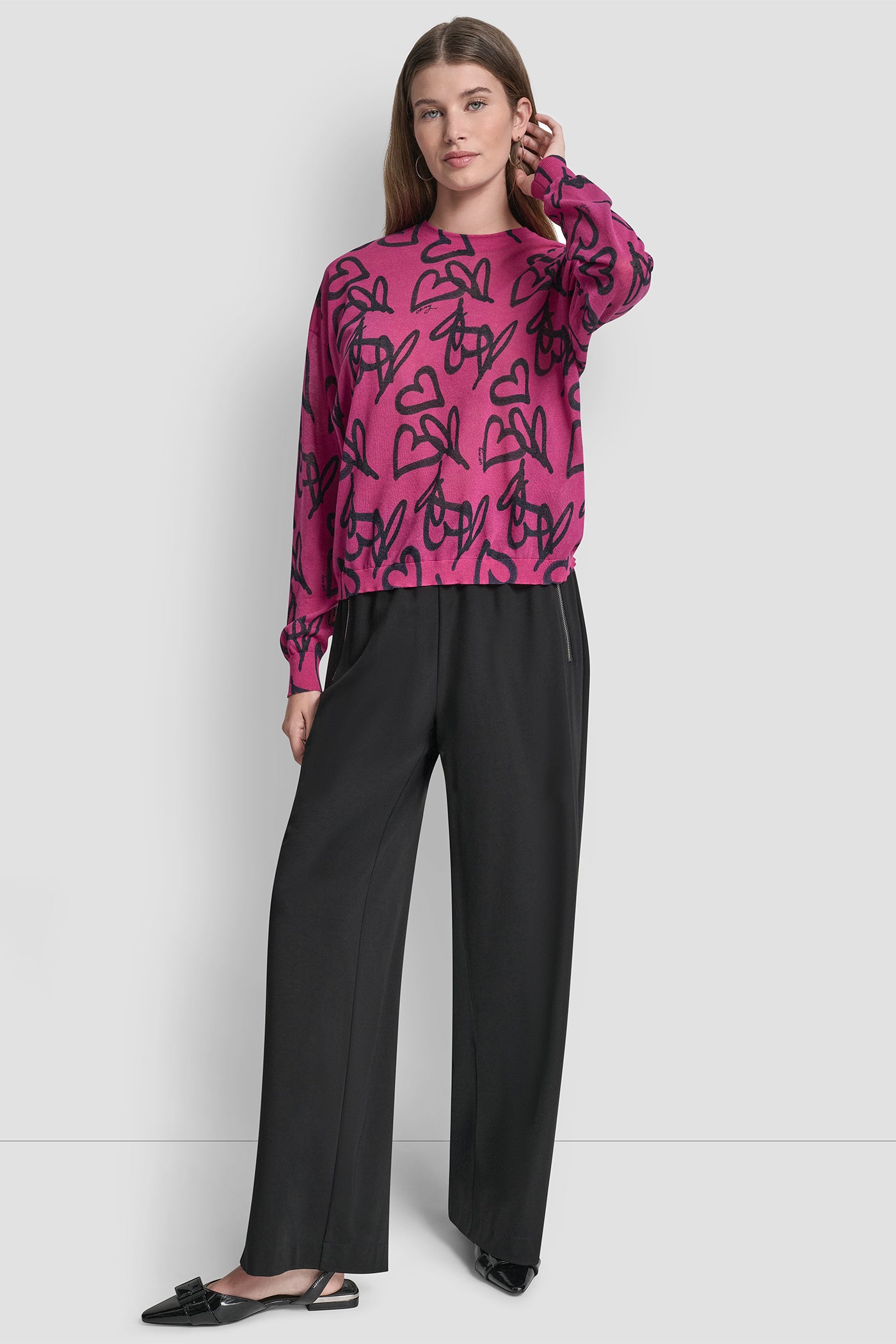 LIGHT WEIGHT PRINTED SWEATER VIEW 5 | Clothing