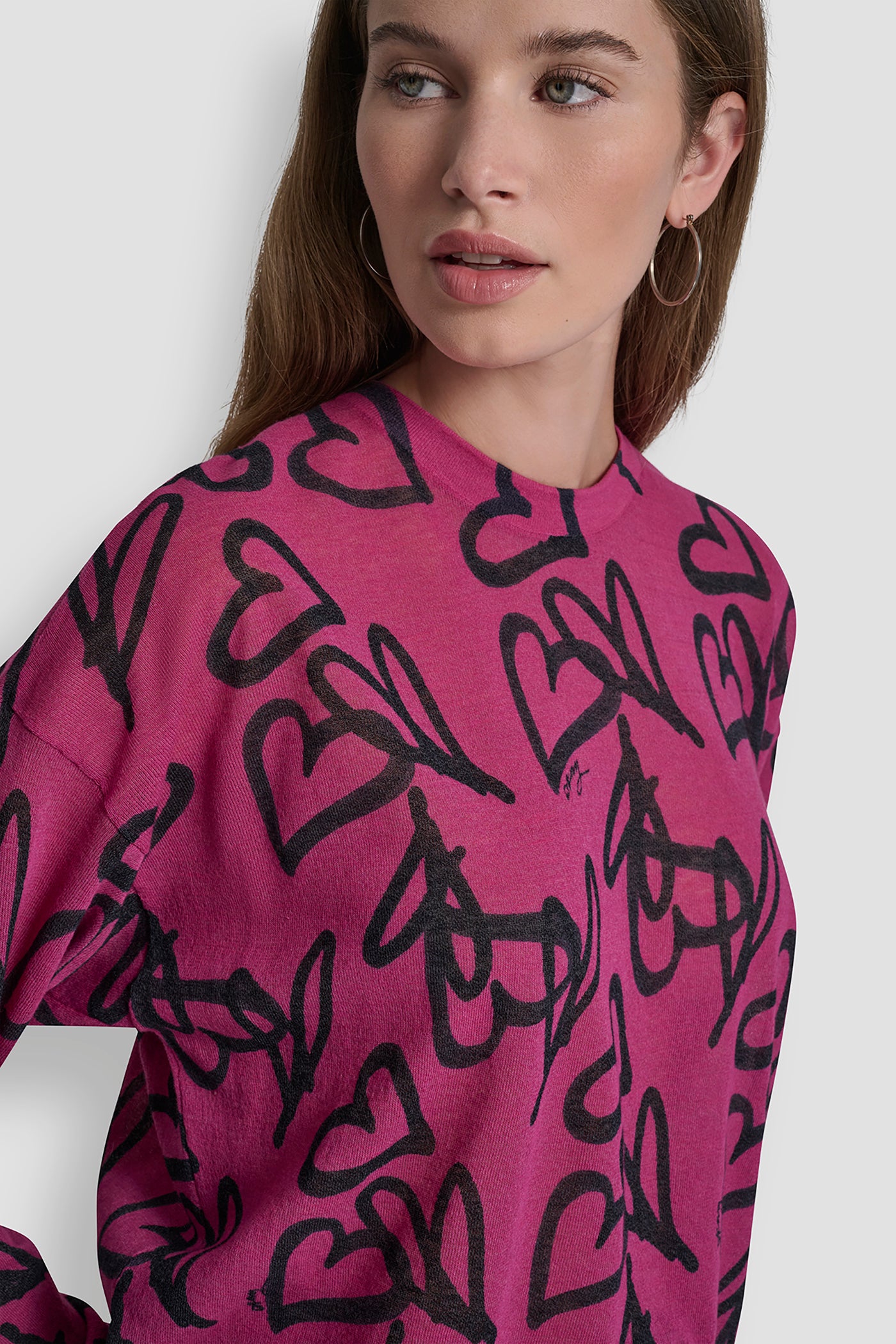 LIGHT WEIGHT PRINTED SWEATER VIEW 6 | Clothing