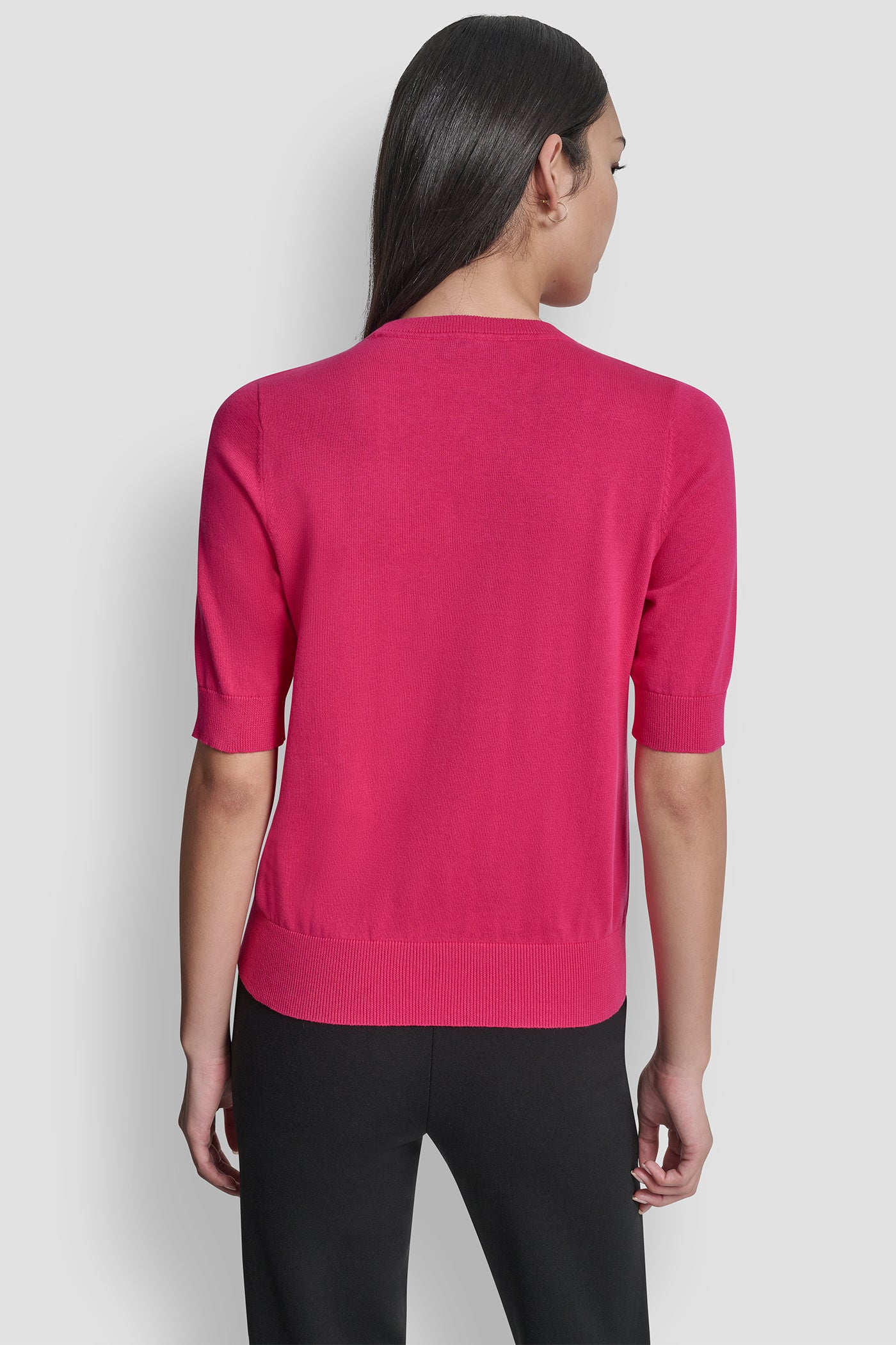 Hot Pink/Black S/S GRAFFITI HEARTS CTTN SWTR, VIEW 2 | Valentine's Day Shop