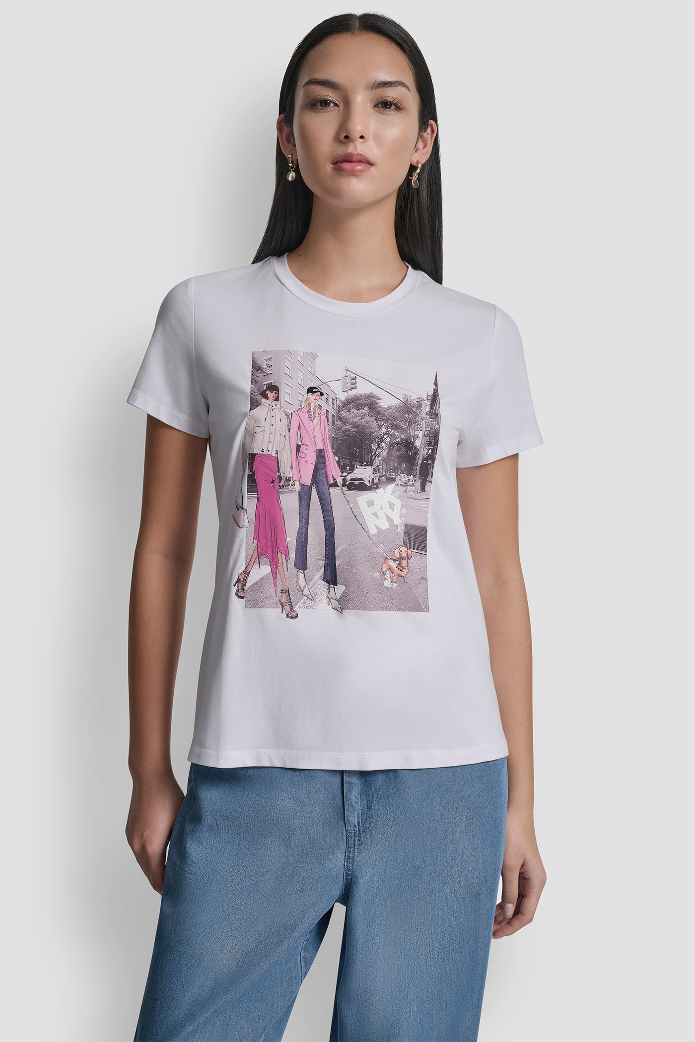 White BLEECKER ST CONVERSATIONAL T-SHIRT, VIEW 2 | Clothing