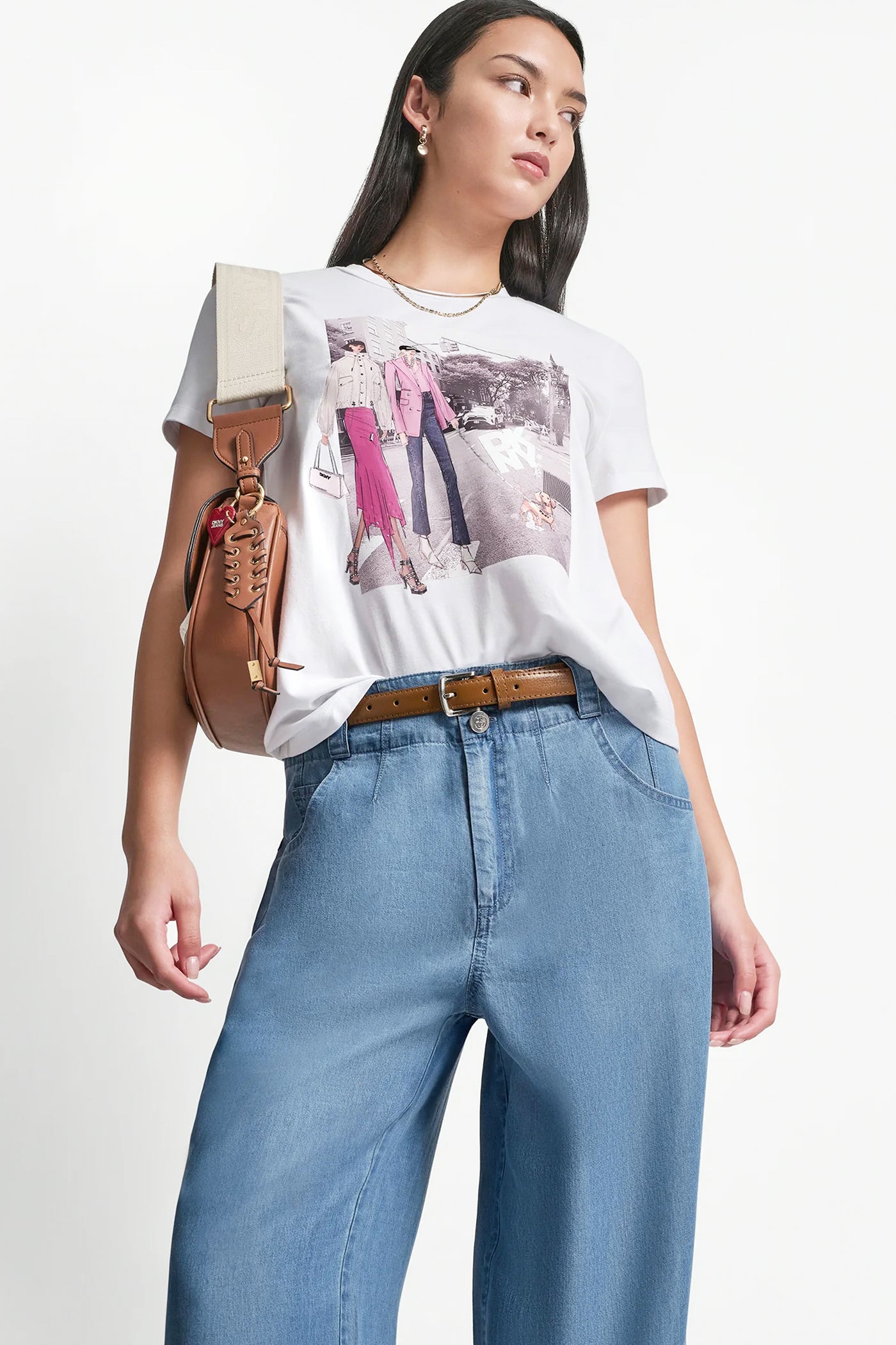 White BLEECKER ST CONVERSATIONAL GRAPHIC TEE, VIEW 1 | Tees & Tanks