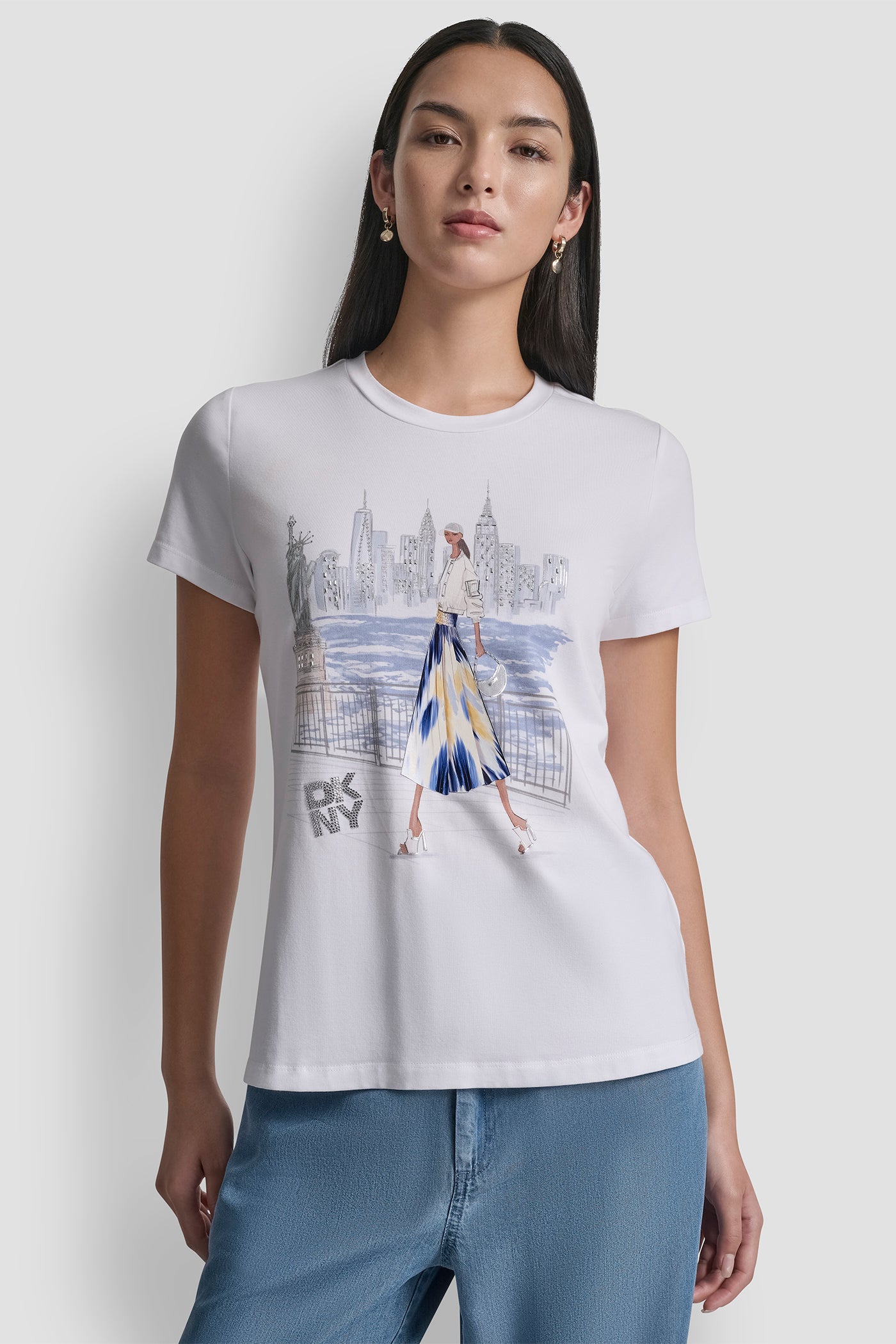 STATUE OF LIBERTY CONVERSATIONAL T-SHIRT VIEW 4 | Clothing