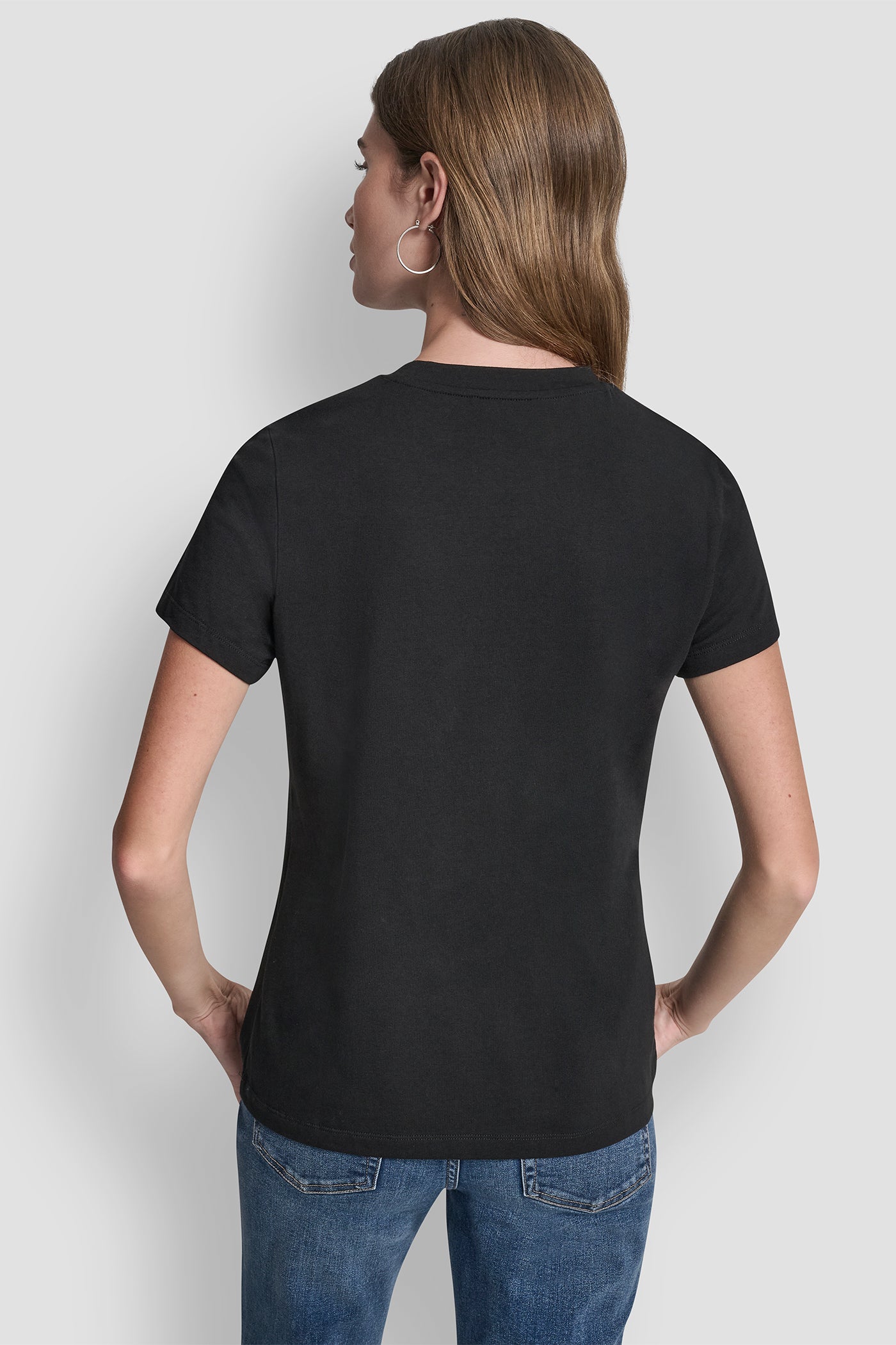 Black STATUE OF LIBERTY CONVERSATIONAL T-SHIRT, VIEW 2 | Clothing