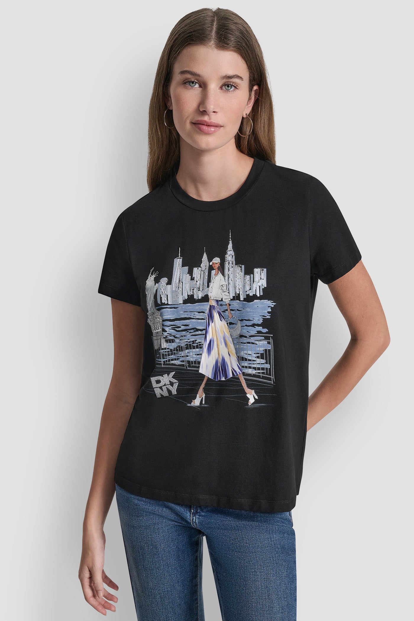 STATUE OF LIBERTY CONVERSATIONAL T-SHIRT VIEW 3 | Clothing