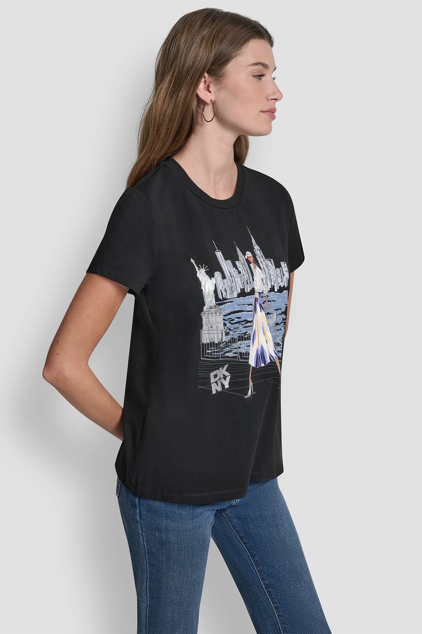 STATUE OF LIBERTY CONVERSATIONAL T-SHIRT VIEW 4 | Clothing