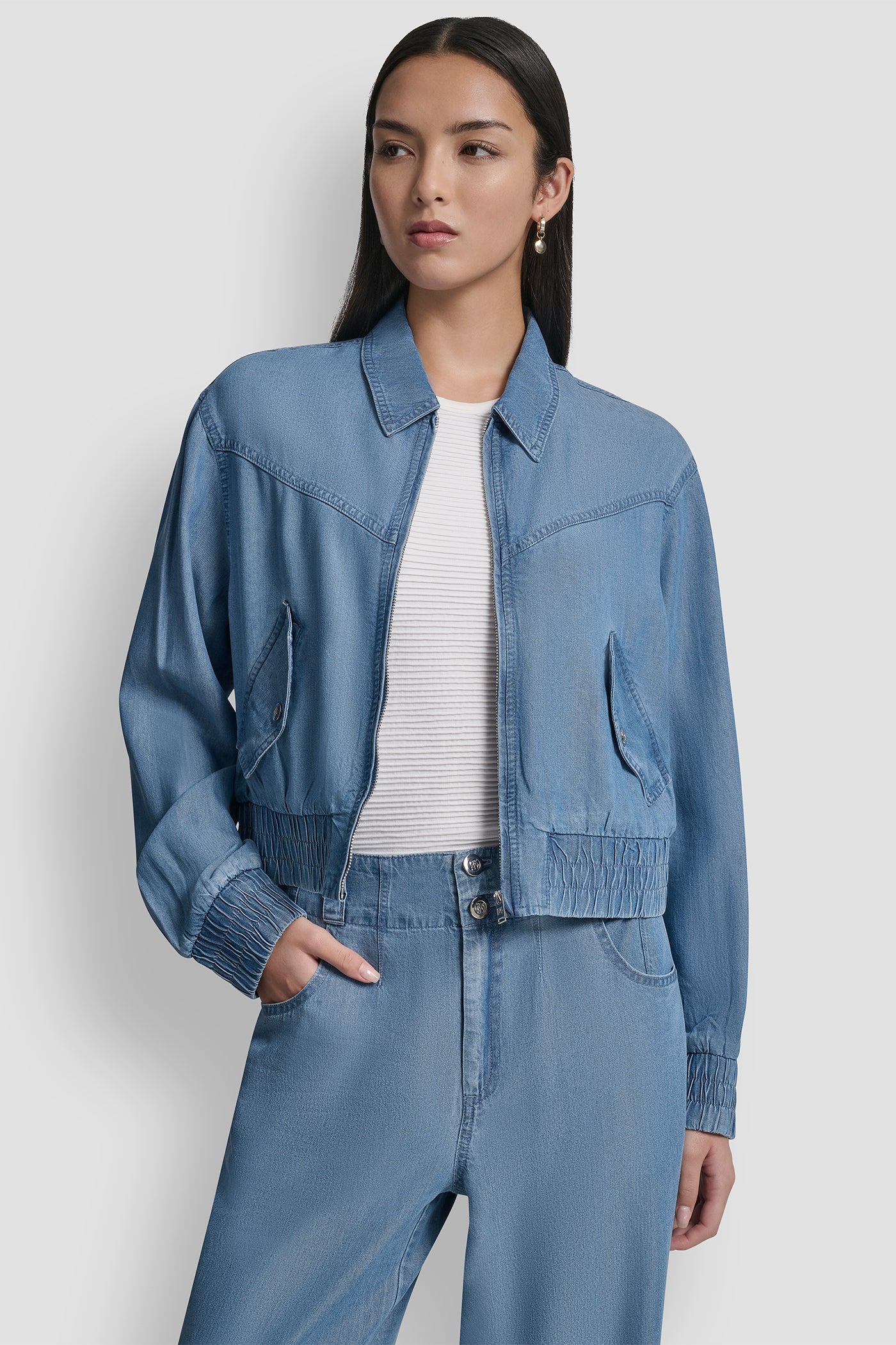 TENCEL BOMBER JACKET VIEW 4 | Jackets & Blazers