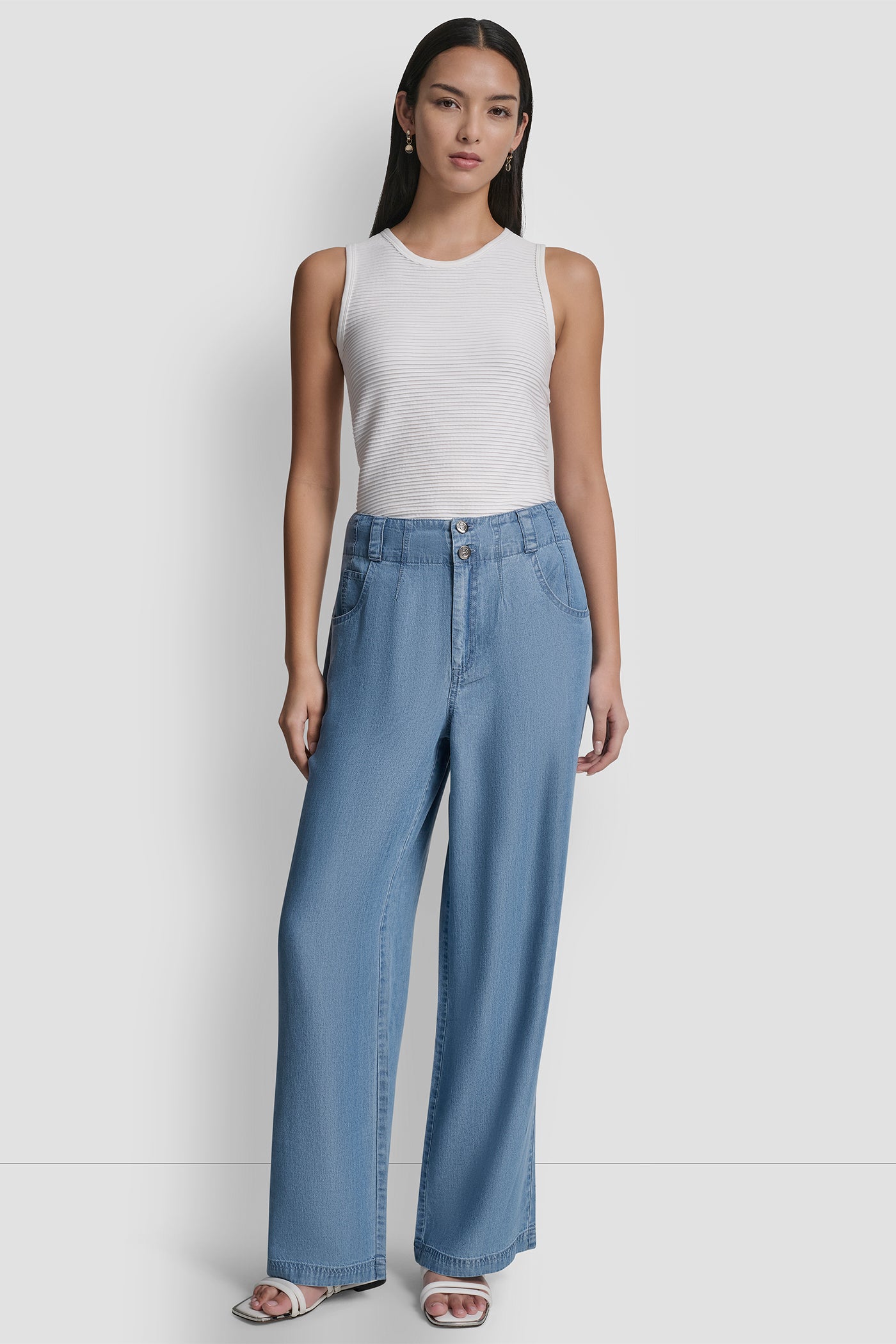 HIGH RISE TENCEL WIDE LEG TROUSER JEAN VIEW 5 | SELECT STYLES