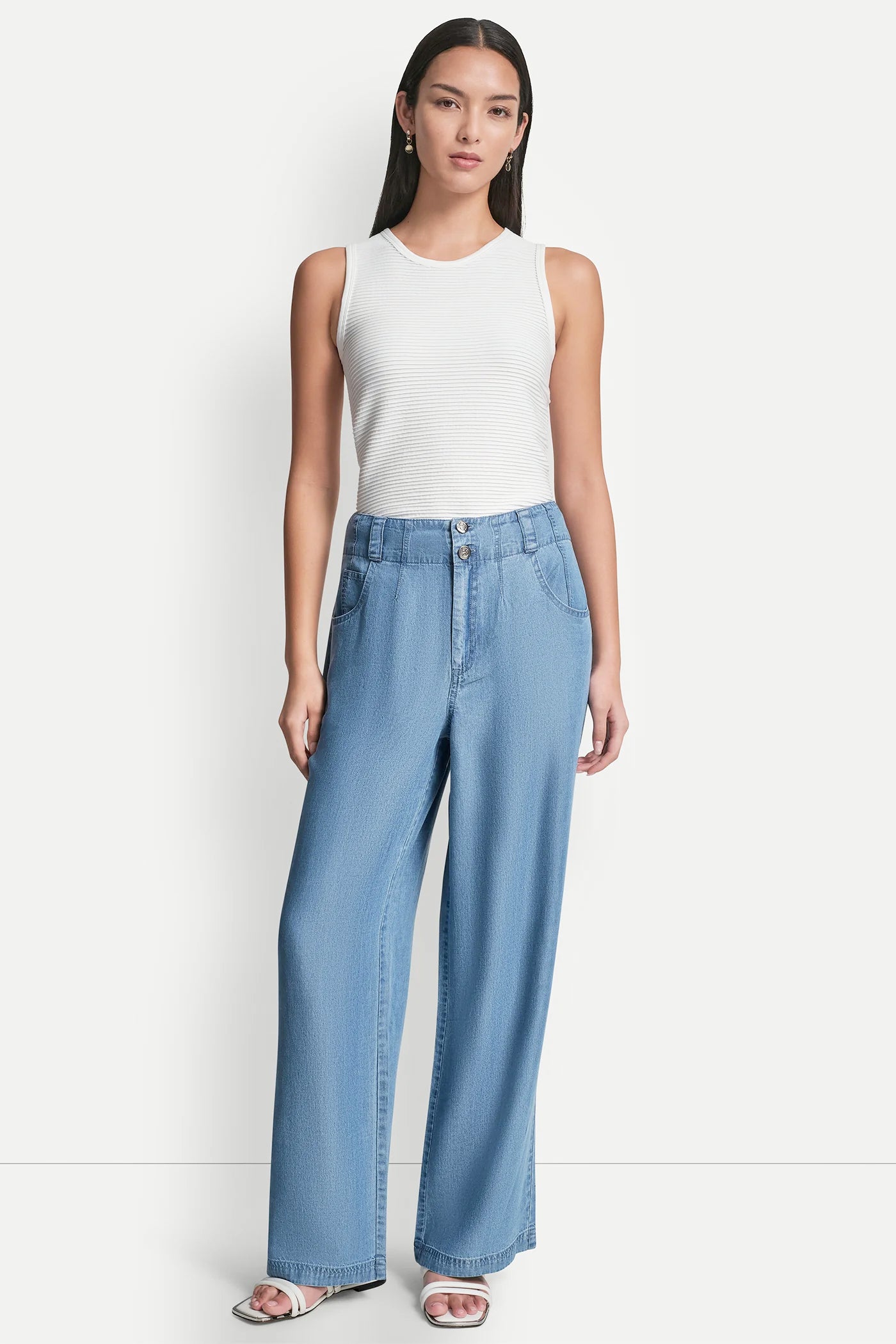 HIGH-RISE TENCEL WIDE LEG TROUSER JEAN VIEW 5 | SALE