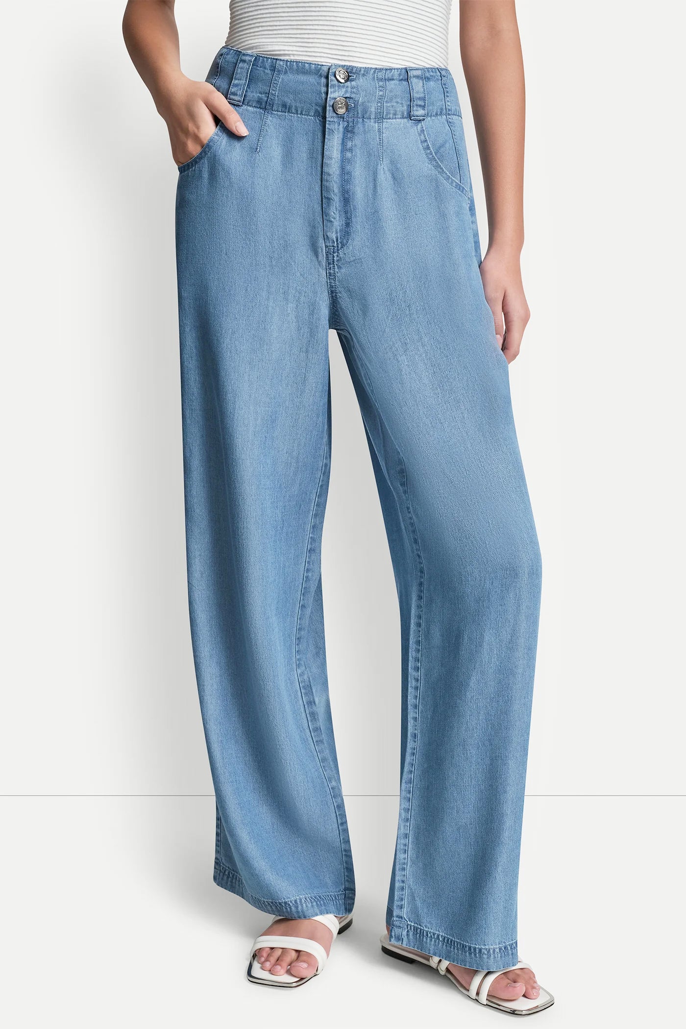 Stream HIGH-RISE TENCEL WIDE LEG TROUSER JEAN, VIEW 2 | SALE