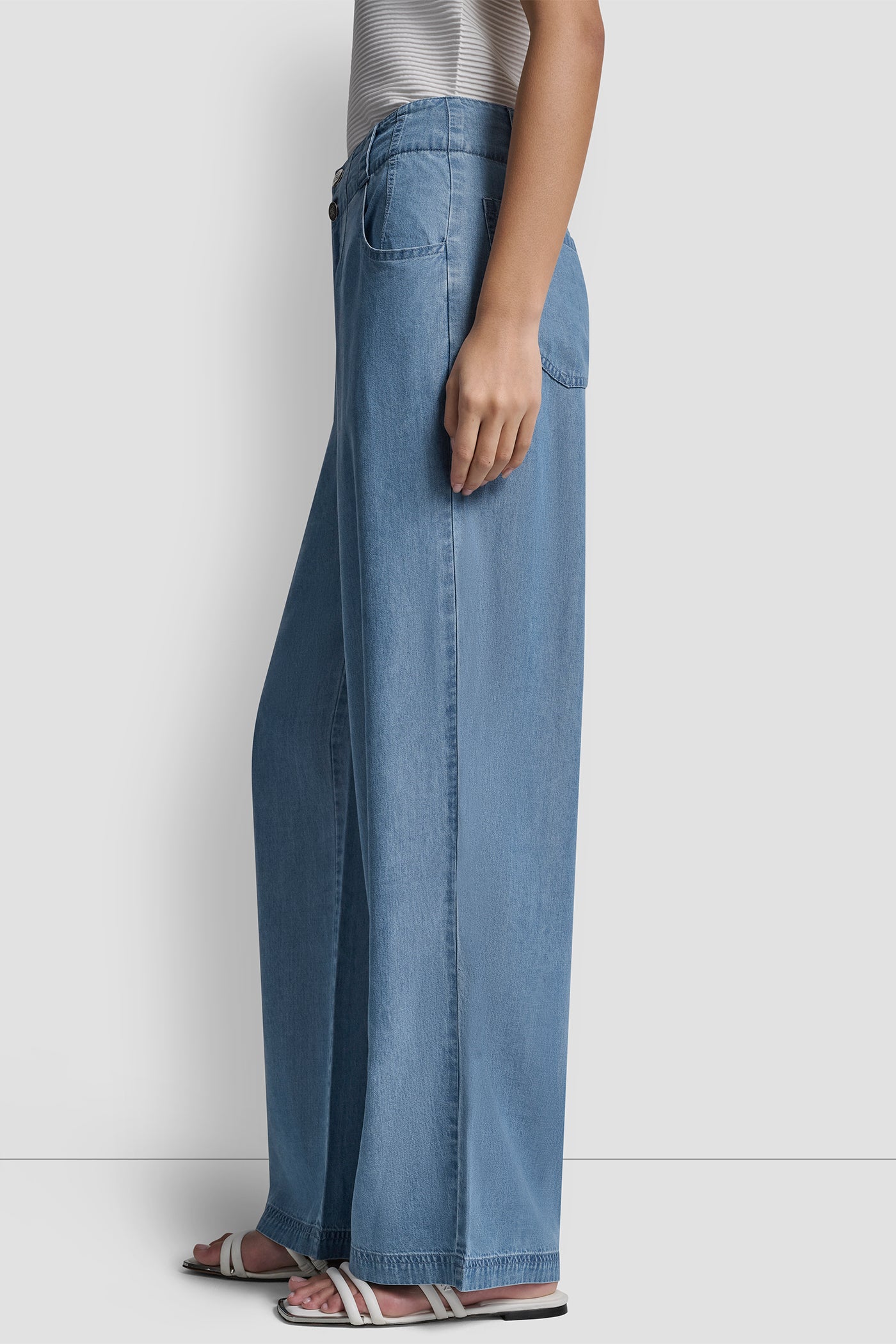 HIGH RISE TENCEL WIDE LEG TROUSER JEAN VIEW 4 | SELECT STYLES