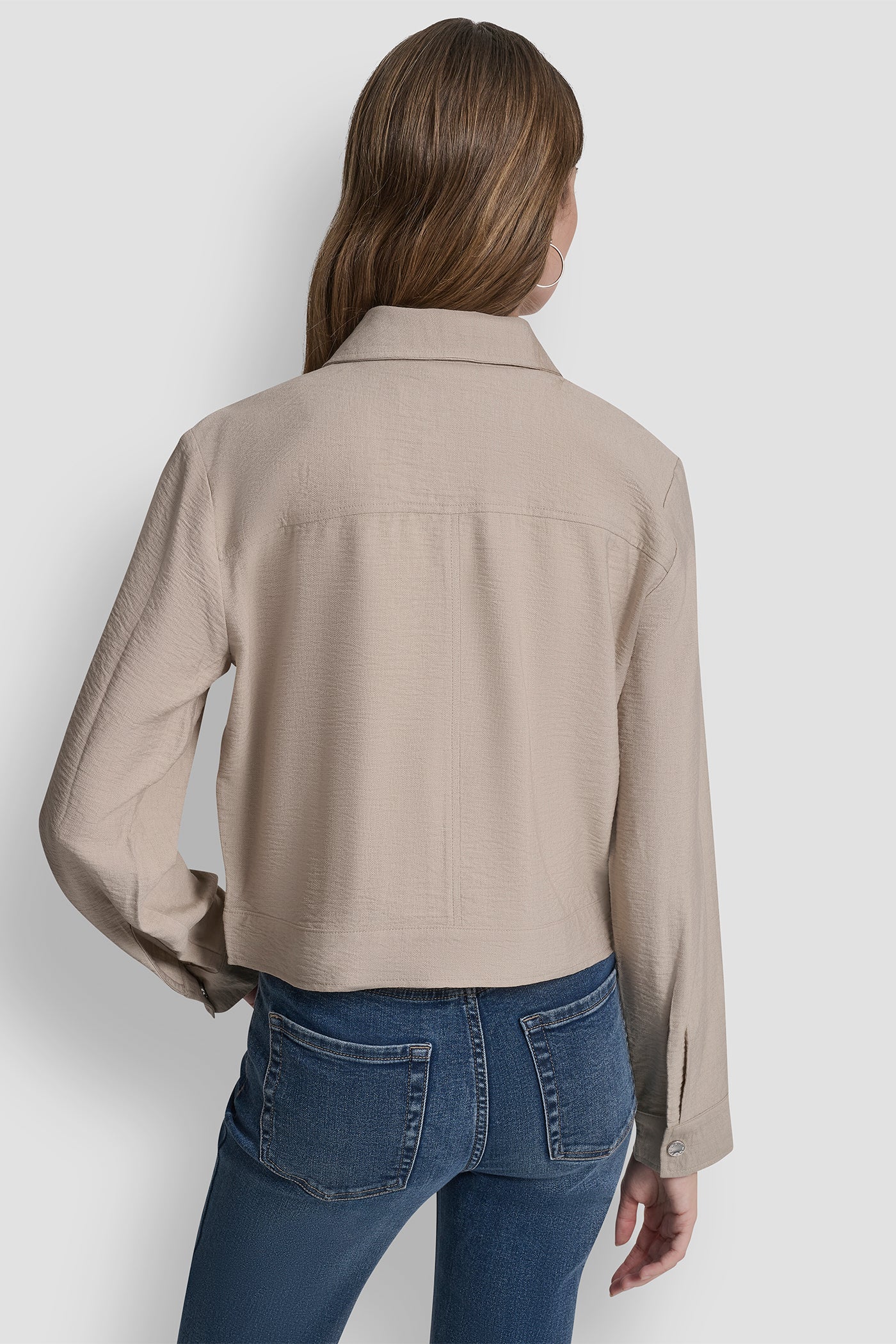 Pebble CROPPED TRUCKER JACKET, VIEW 2 | Clothing