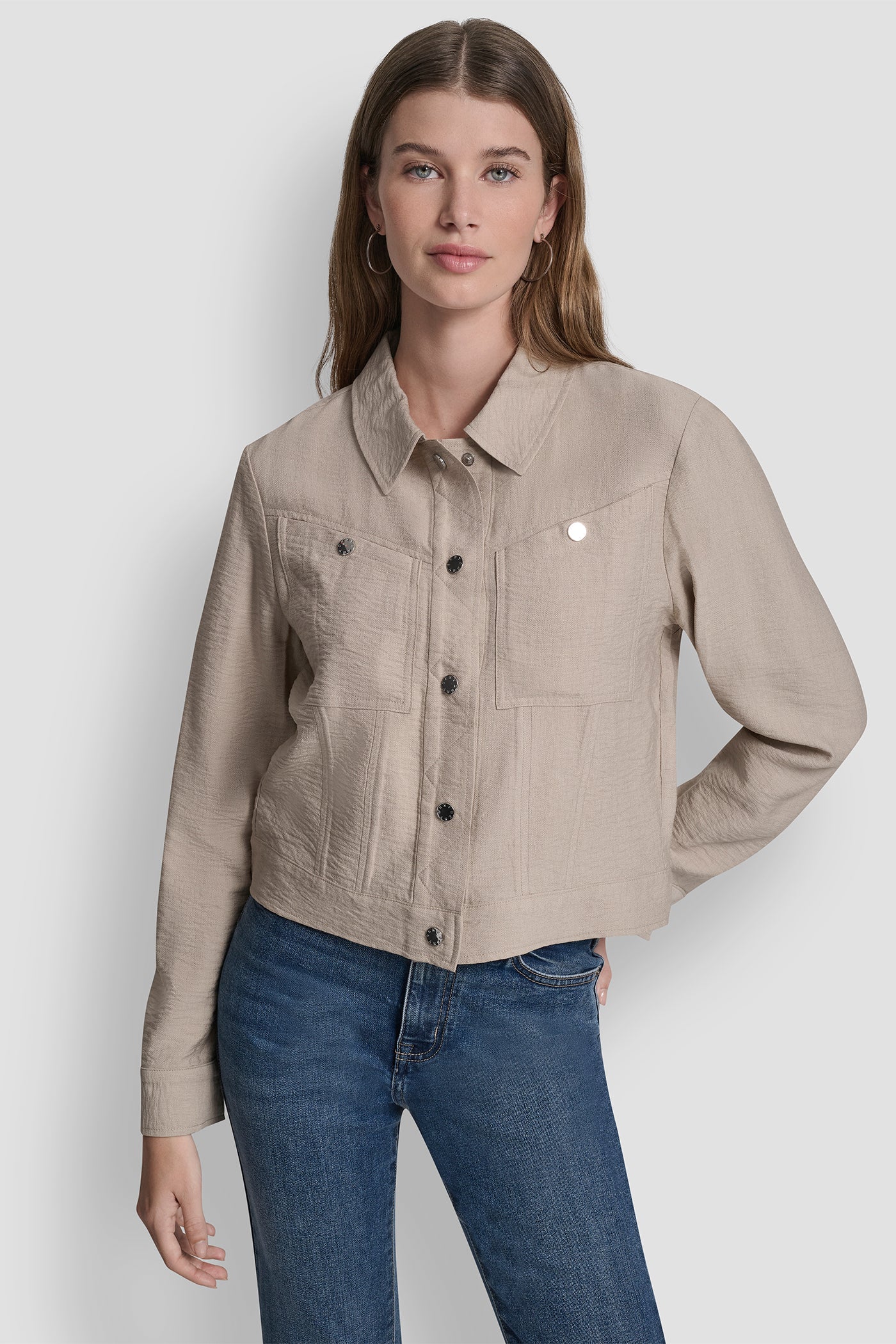 CROPPED TRUCKER JACKET VIEW 4 | Clothing