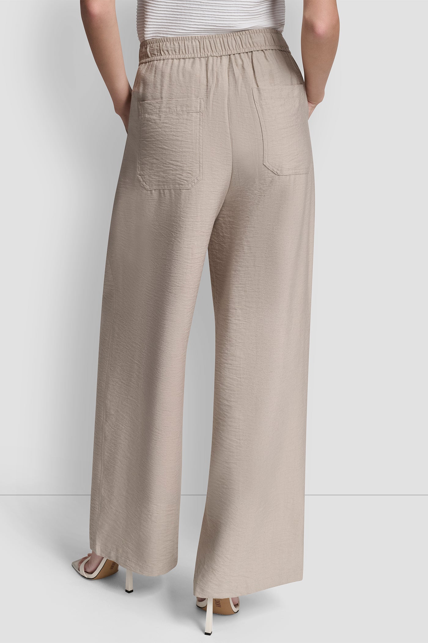 SEAMED WIDE LEG PULL-ON PANT VIEW 3 | Clothing