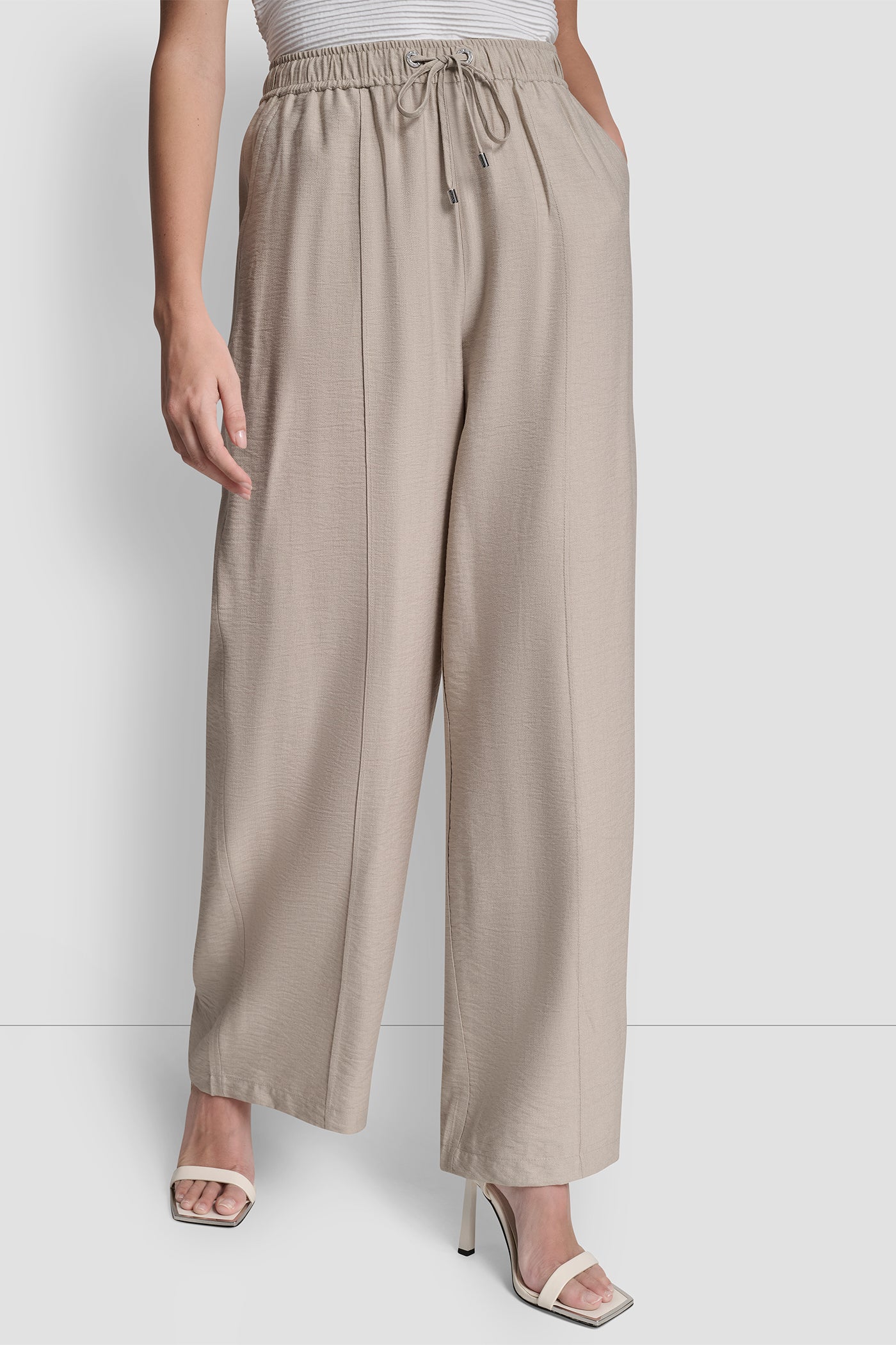 Pebble SEAMED WIDE LEG PULL-ON PANT, VIEW 2 | Gifts Under $100