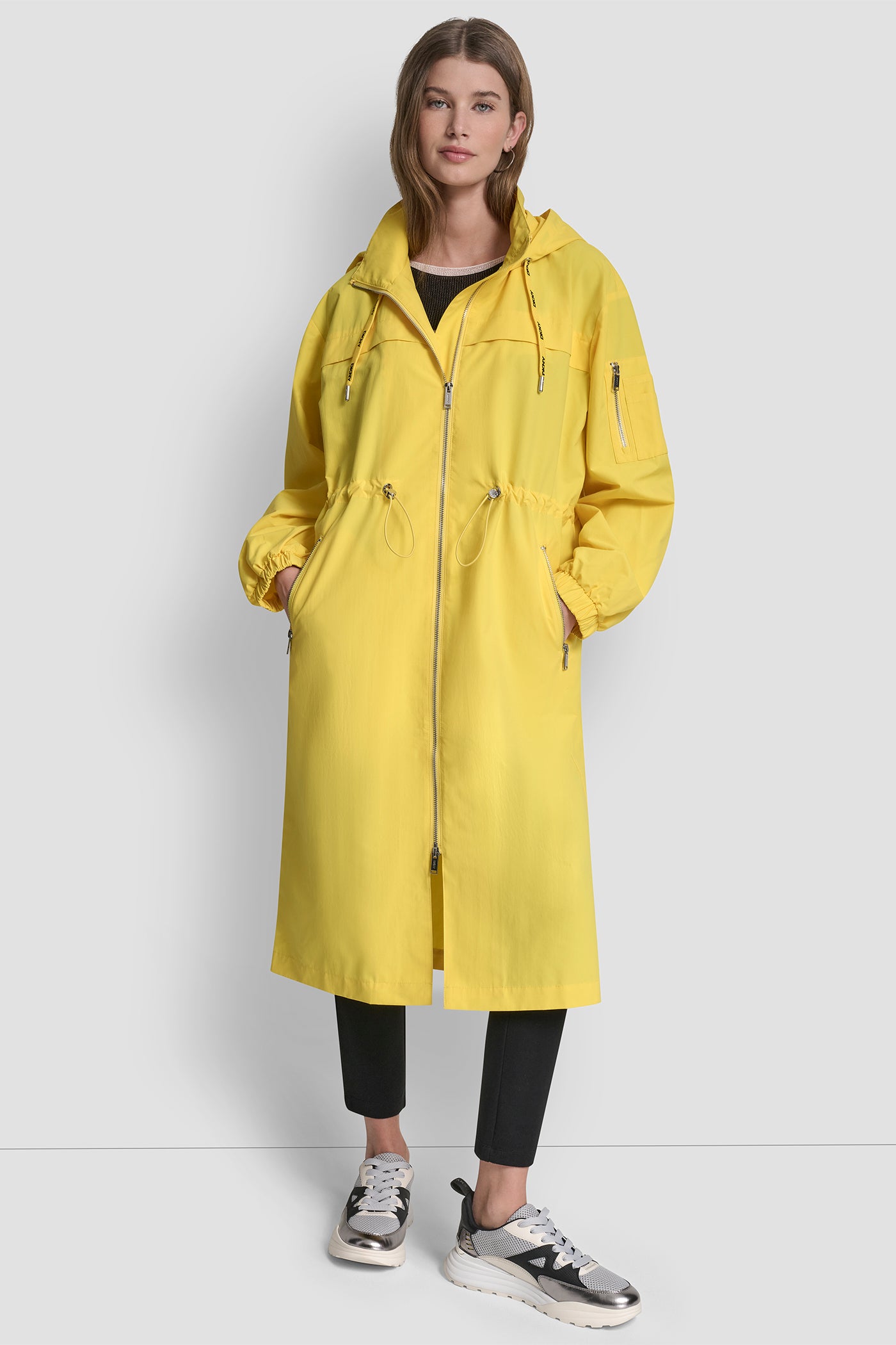 総丈135cm (着丈131cm)スーパーロングコート 90s dkny 1989 Logo Hooded Logo Anorak | Anorak | DKNY