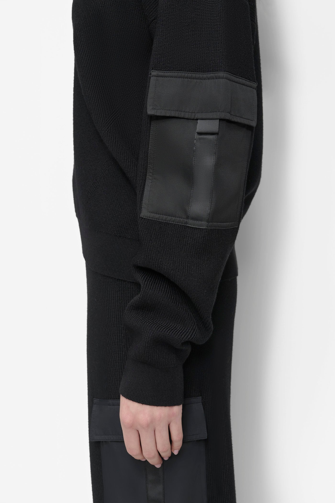 CARGO POCKET SLEEVE SWEATER VIEW 3 | Clothing