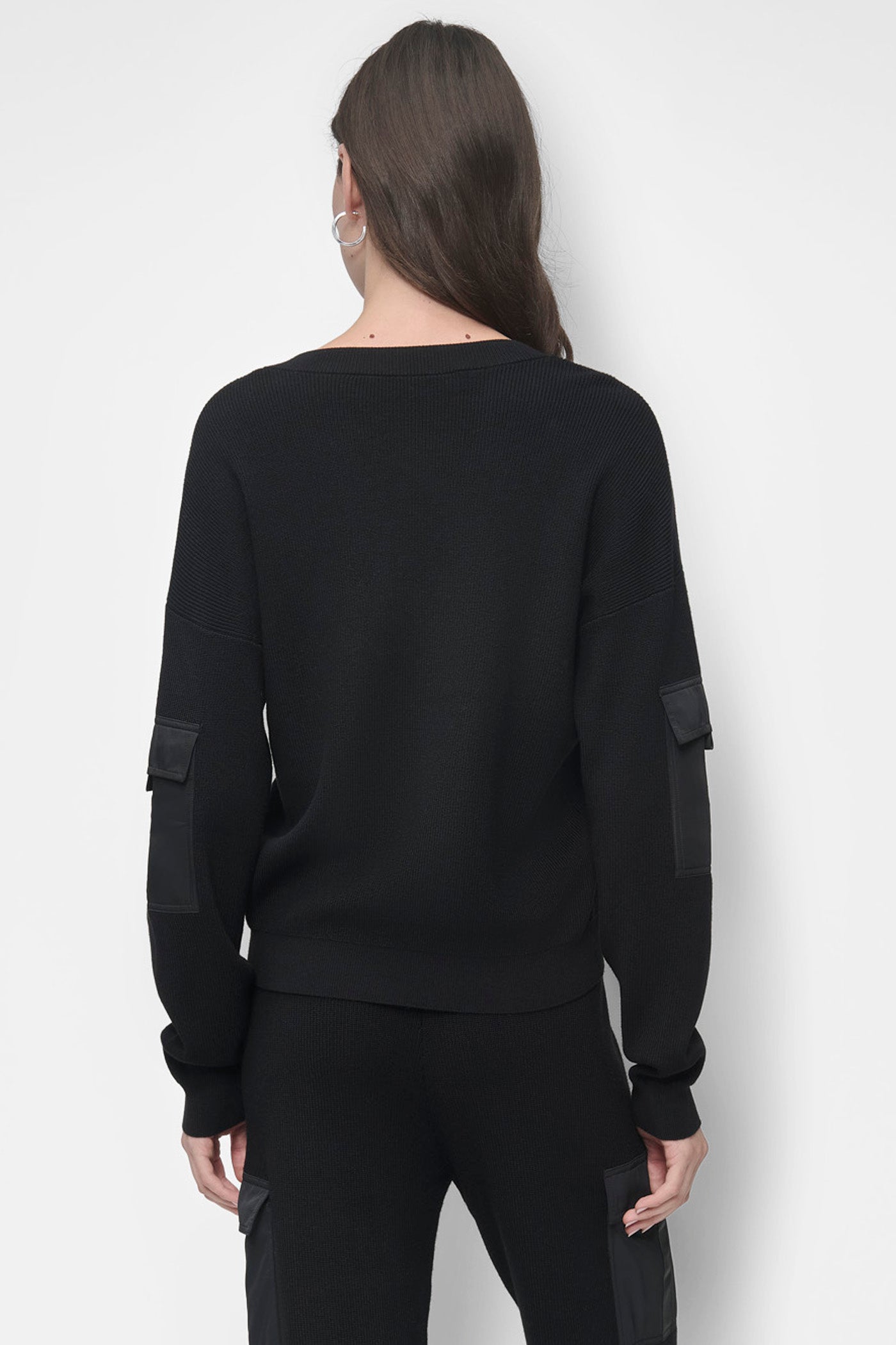 CARGO POCKET SLEEVE SWEATER VIEW 4 | Clothing