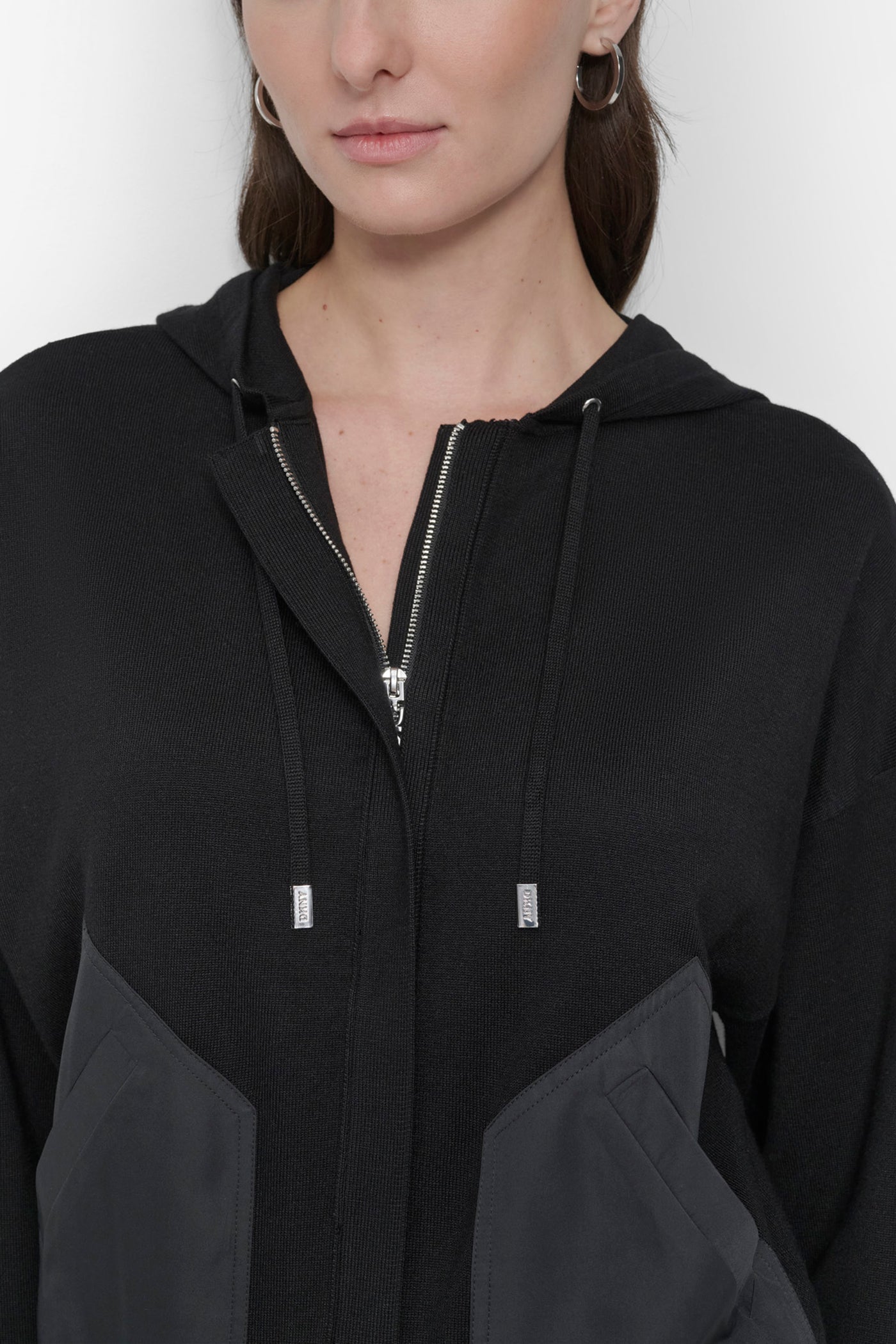 DROP SHOULDER ZIP UP HOODIE VIEW 5 | Jackets & Blazers