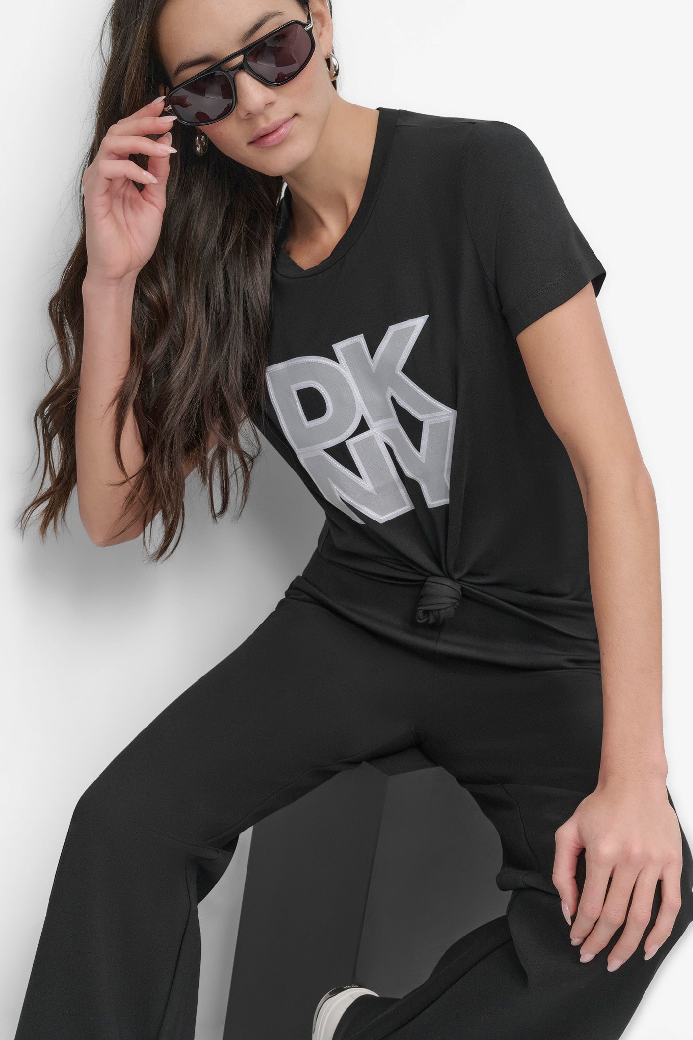 SLEEVELESS MESH OVERLAY STACK LOGO VIEW 8