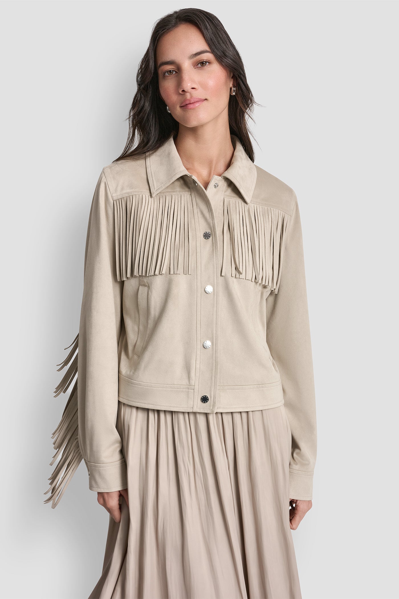 FRINGE SUEDE JACKET VIEW 4 | Clothing