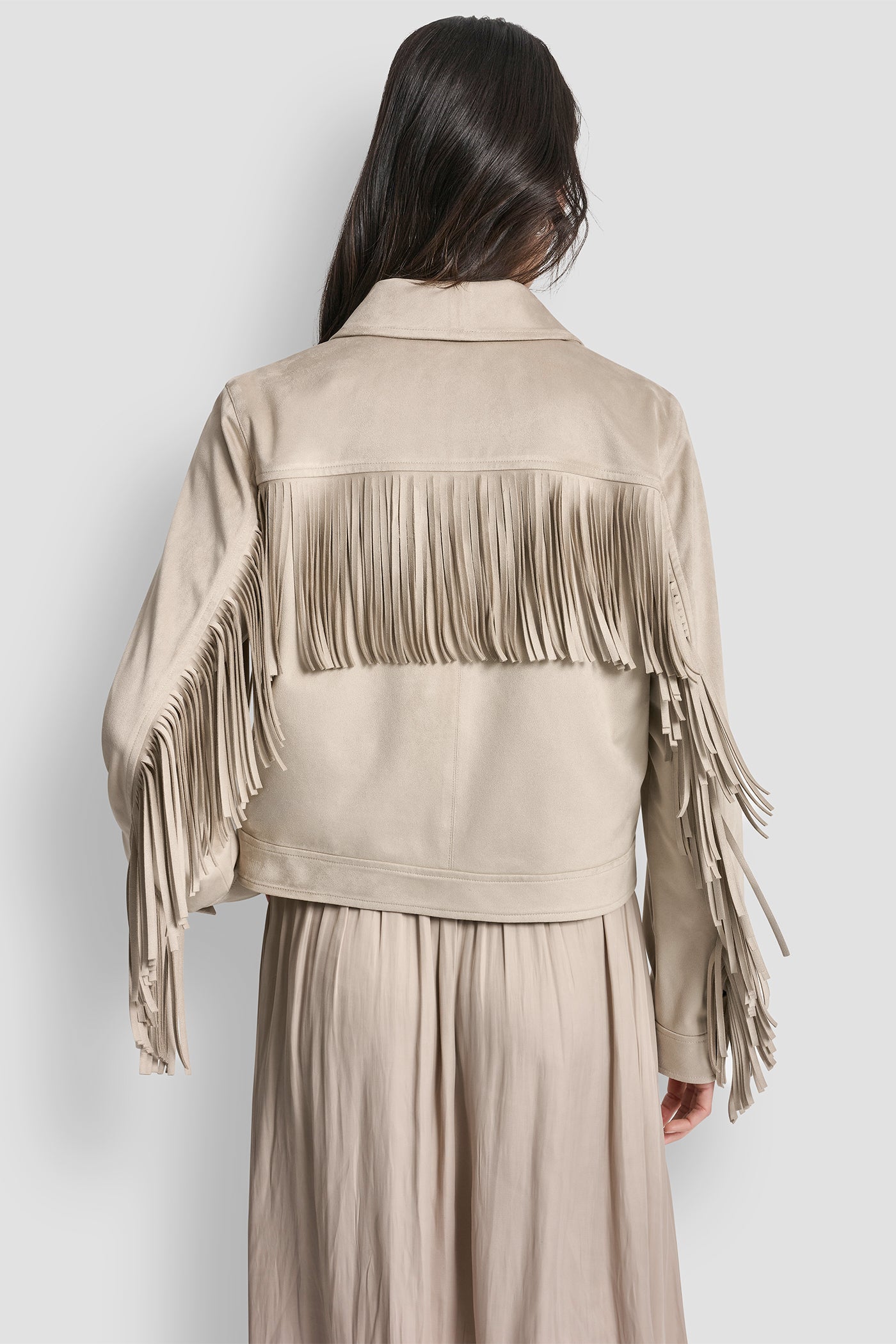 FRINGE SUEDE JACKET VIEW 3 | Clothing