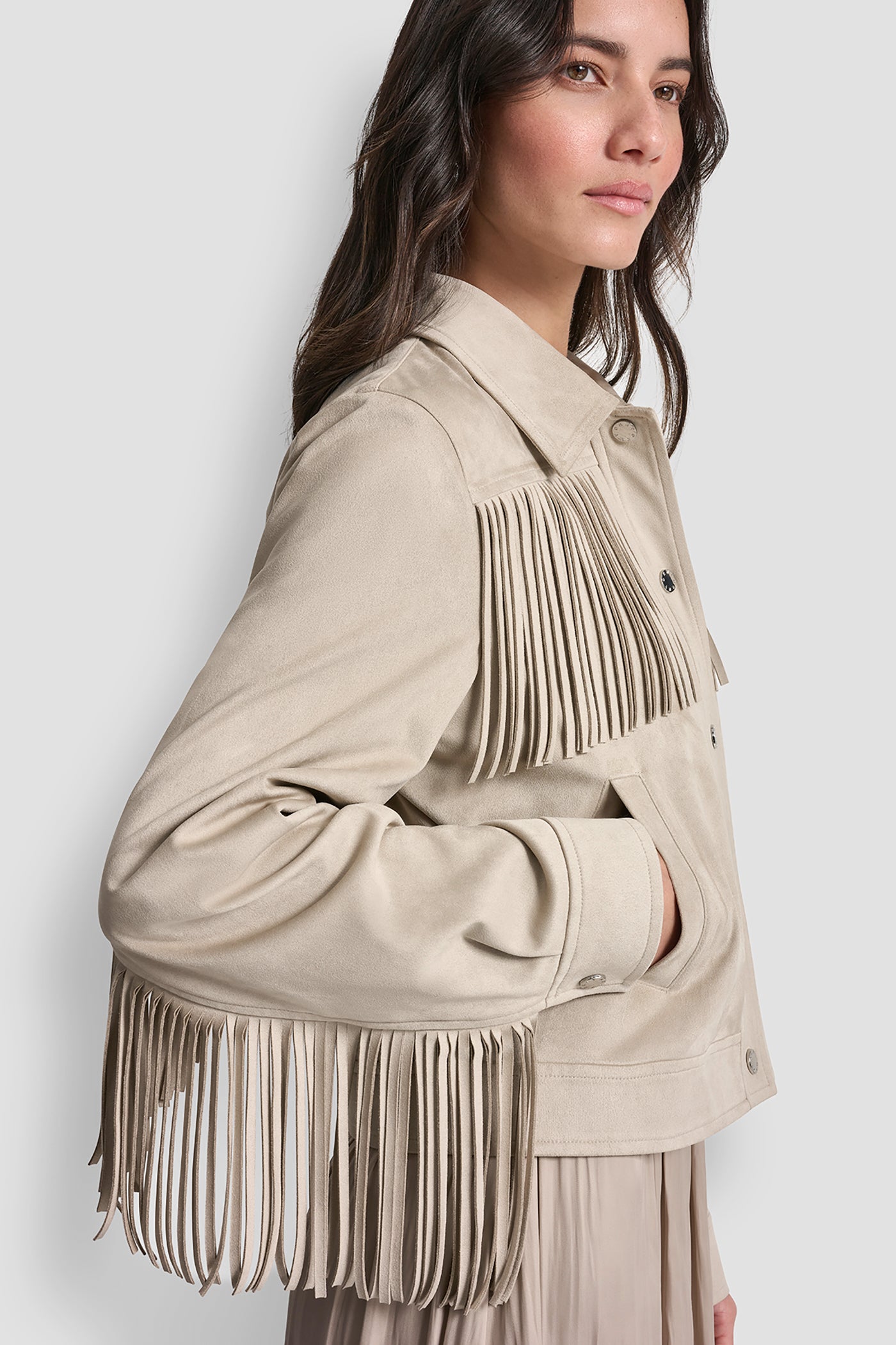 FRINGE SUEDE JACKET VIEW 5 | Clothing