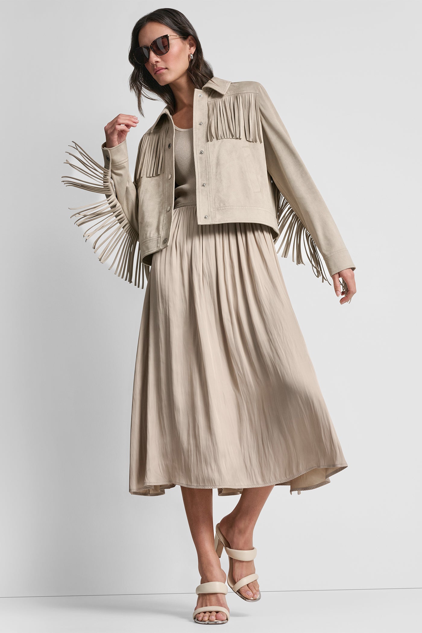 Pebble FRINGE SUEDE JACKET, VIEW 1 | Clothing