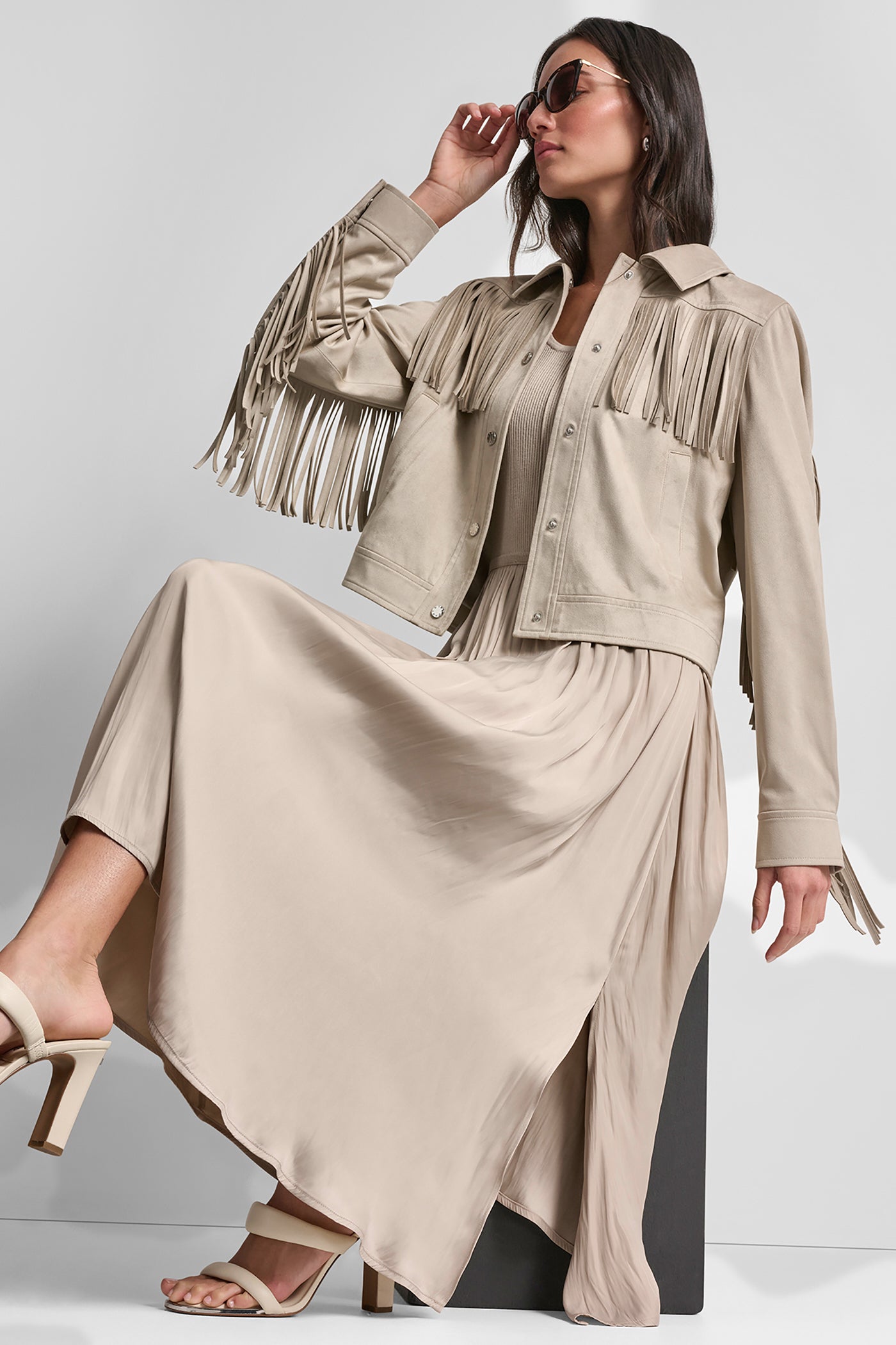 FRINGE SUEDE JACKET VIEW 7 | Clothing