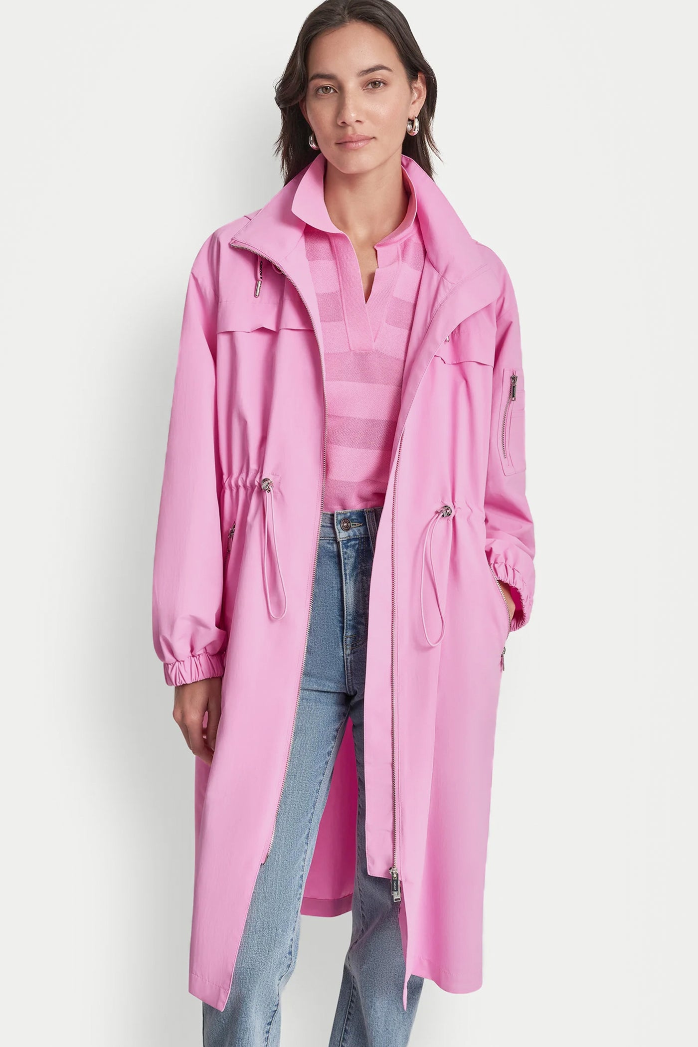 Bright Peony 1989 LOGO HOODED LOGO ANORAK, VIEW 1 | WOMENS COATS & JACKETS