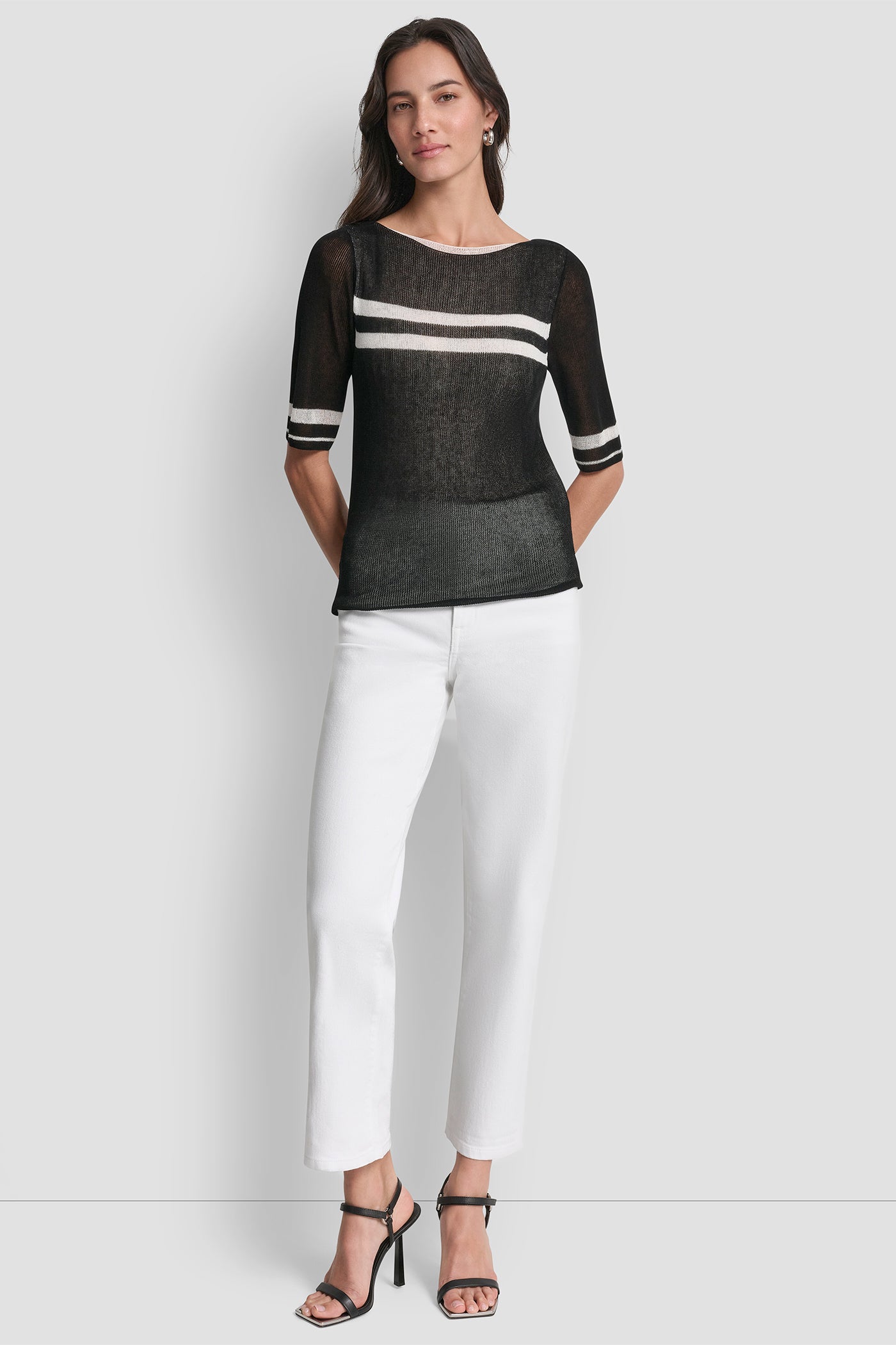 LIGHTWEIGHT STRIPED SWEATER VIEW 6 | Clothing