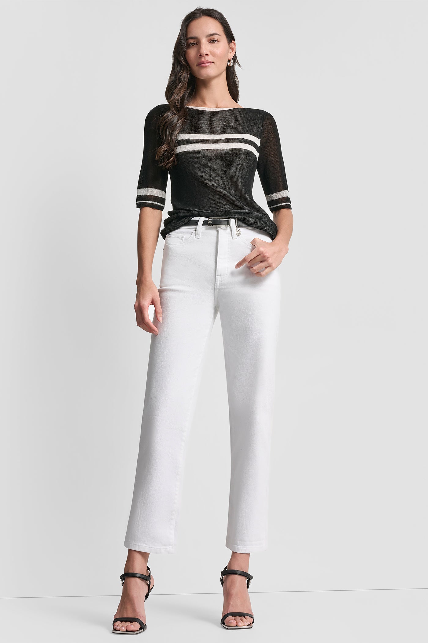 LIGHTWEIGHT STRIPED SWEATER VIEW 4 | Clothing