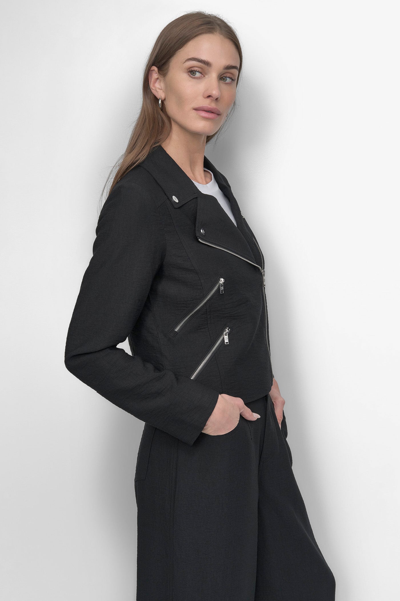 ZIPPER CRINKLE JACKET VIEW 3