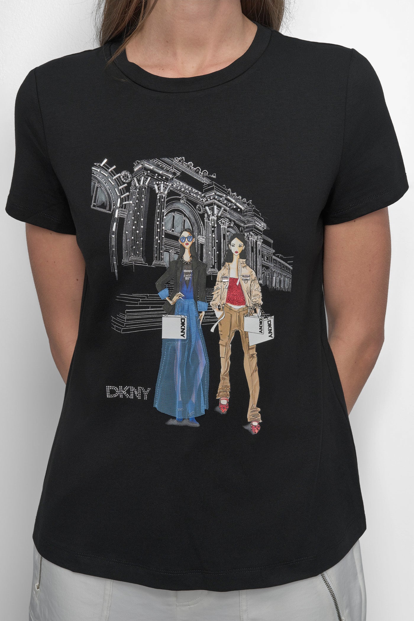 MET STAIRS CONVERSATIONAL TEE VIEW 4 | DKNY Sport