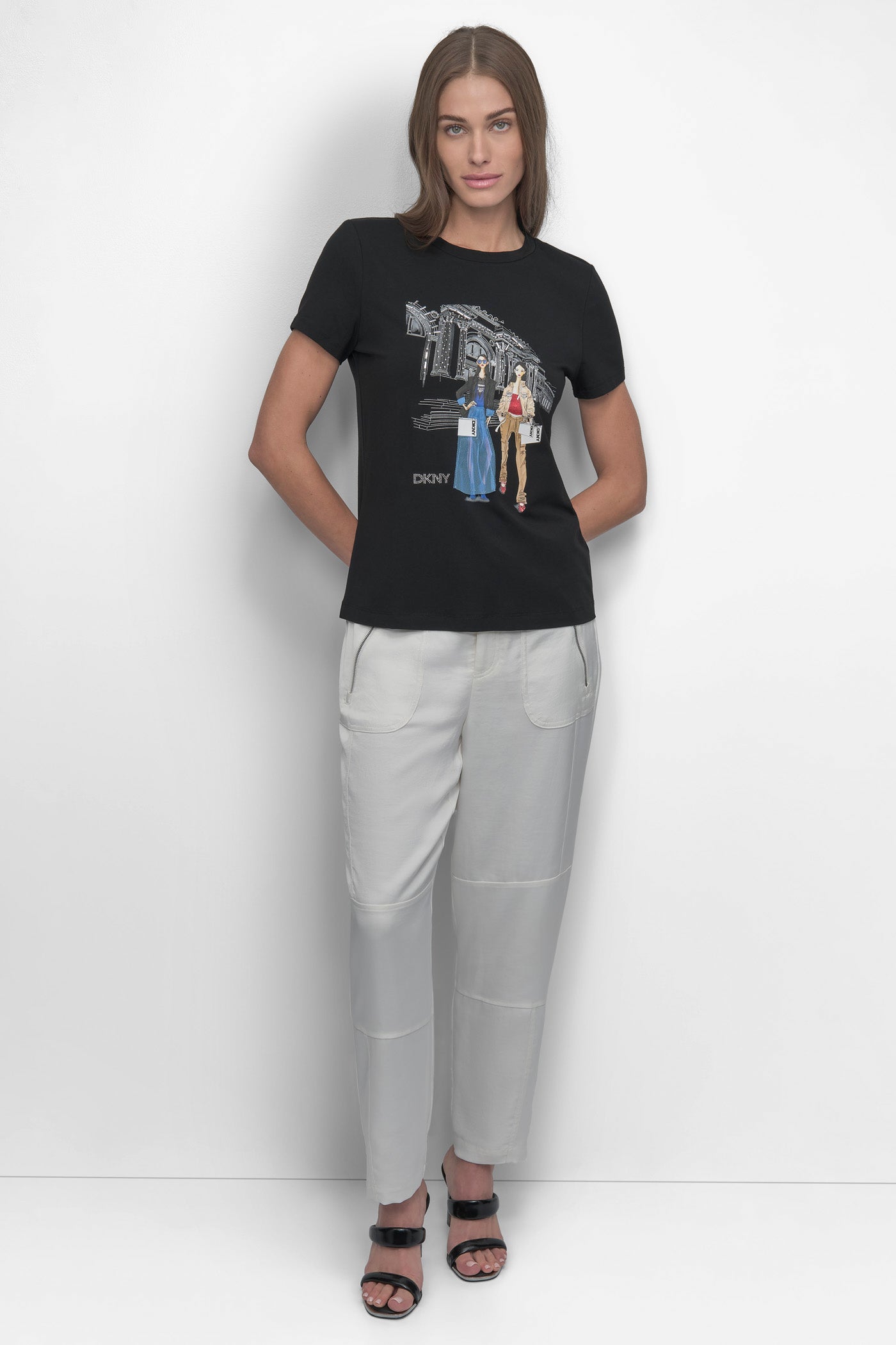 MET STAIRS CONVERSATIONAL TEE VIEW 5 | DKNY Sport