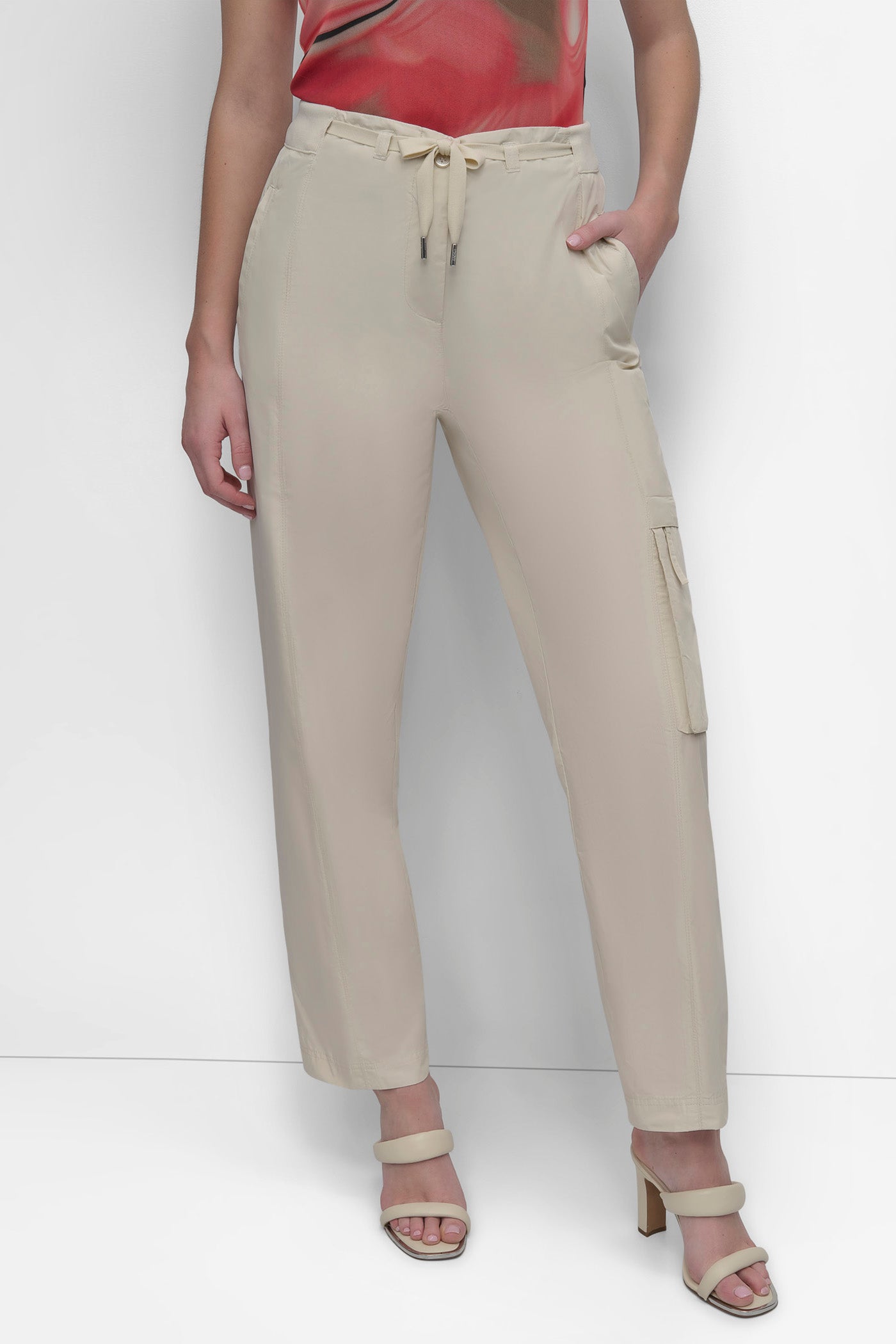LIGHT CITY KHAKI TAFFETA CARGO PANT, FRONT VIEW | SALE PANTS