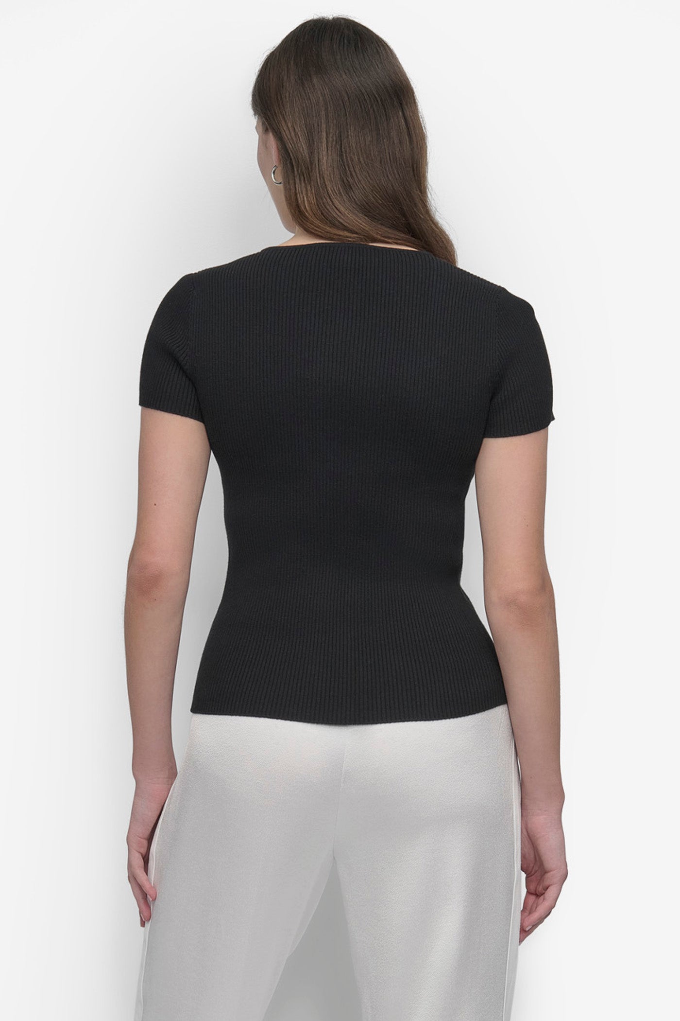 CAP SLEEVE SQUARE NECK SWEATER VIEW 2