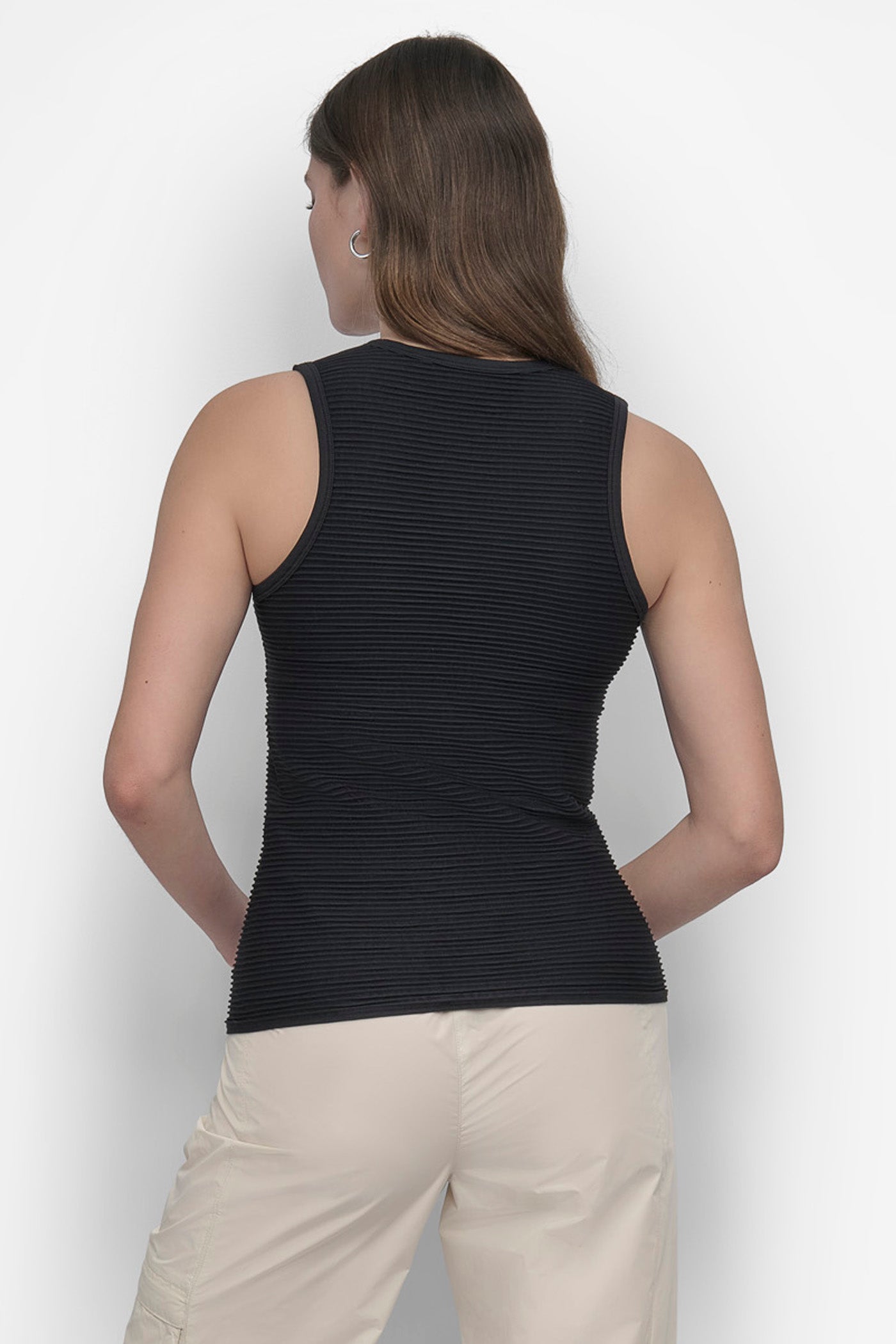 Black SEAMLESS TOP, VIEW 2 | Not Clearance or Preorder