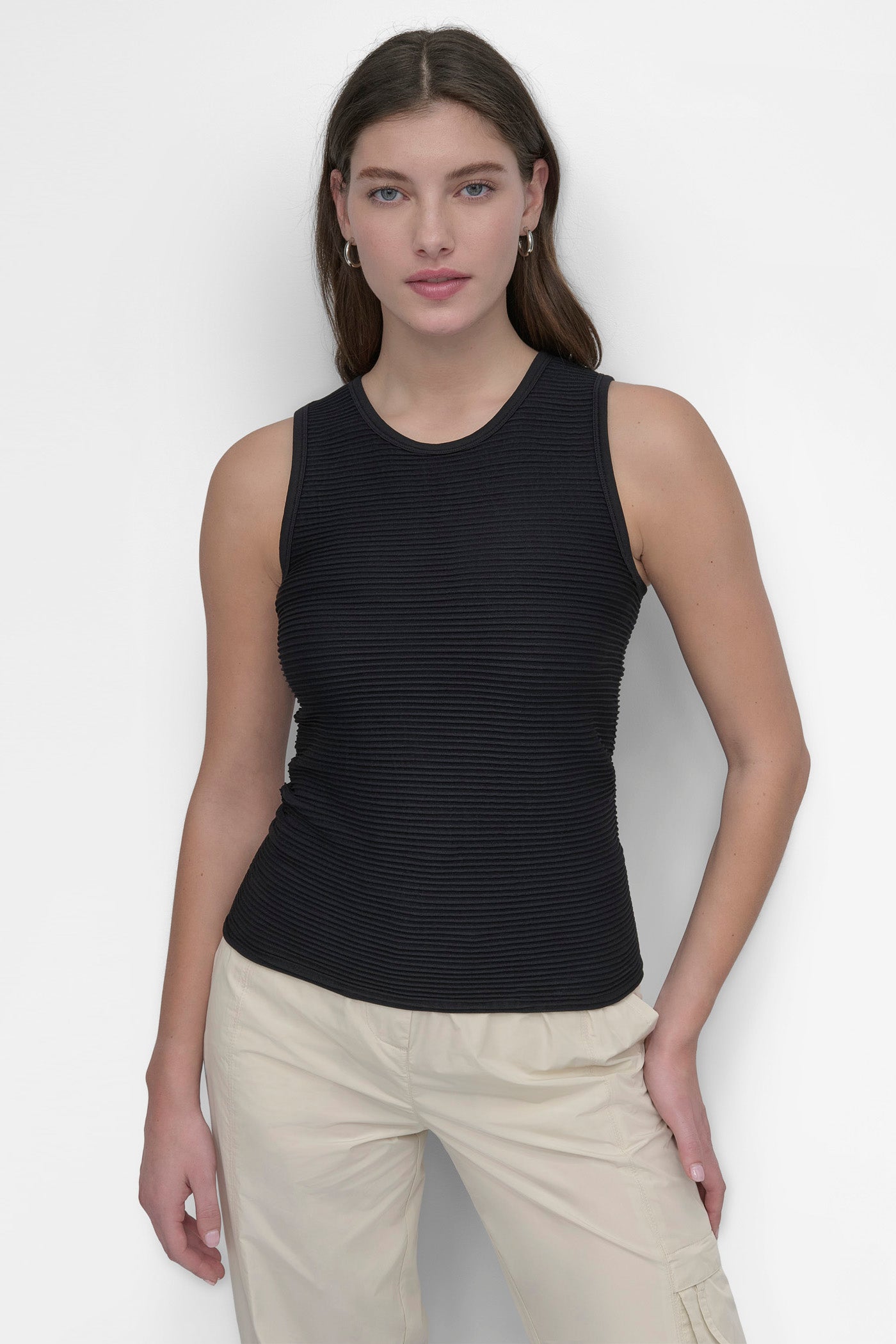 Black SEAMLESS TOP, VIEW 1 | Not Clearance or Preorder