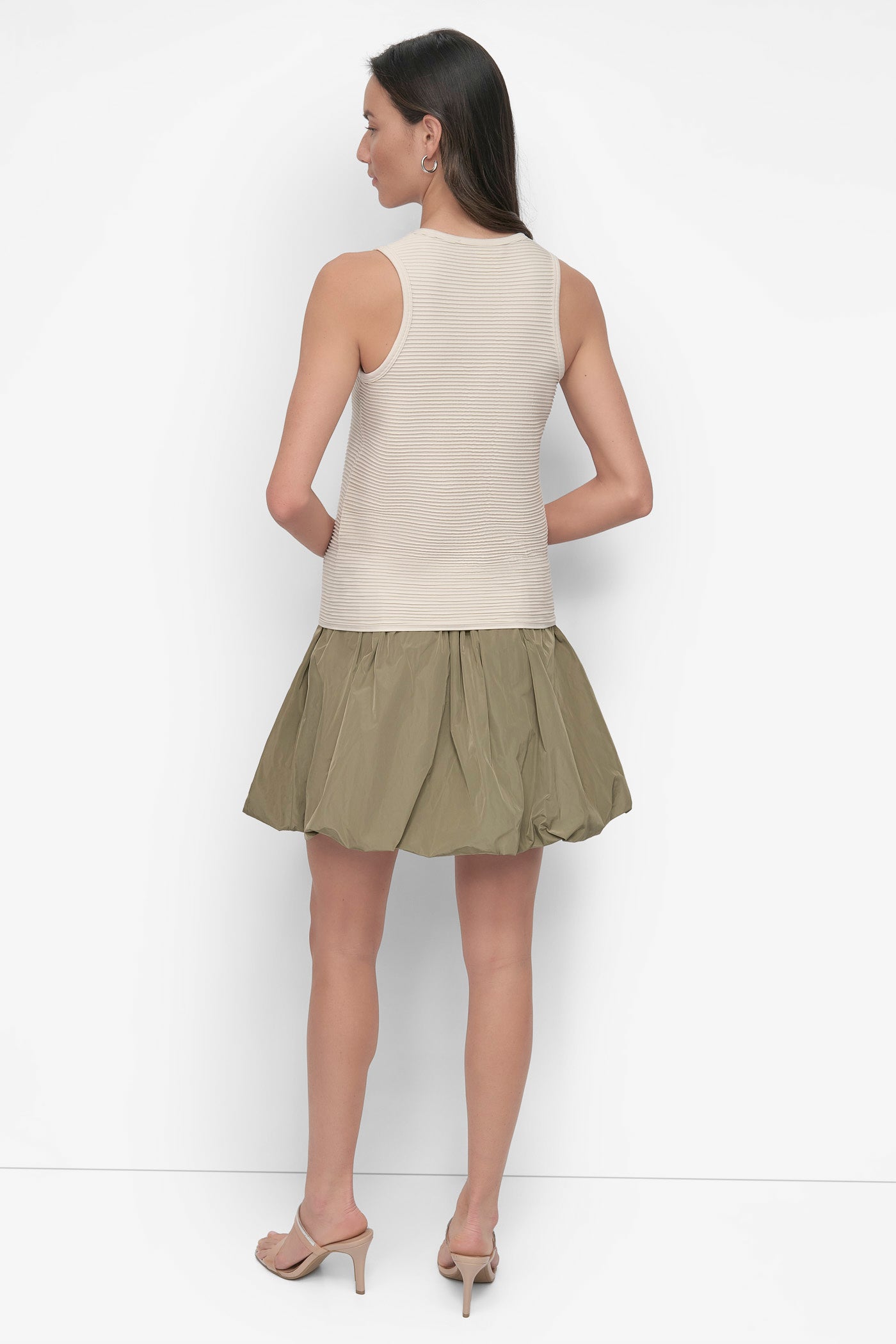 LIGHT CITY KHAKI SEAMLESS TOP, BACK VIEW | Summer Essentials