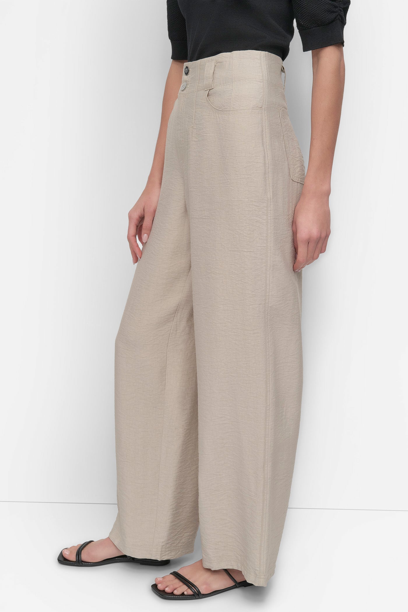 CRINKLE DRESSING TROUSER VIEW 3 | Pants & Denim