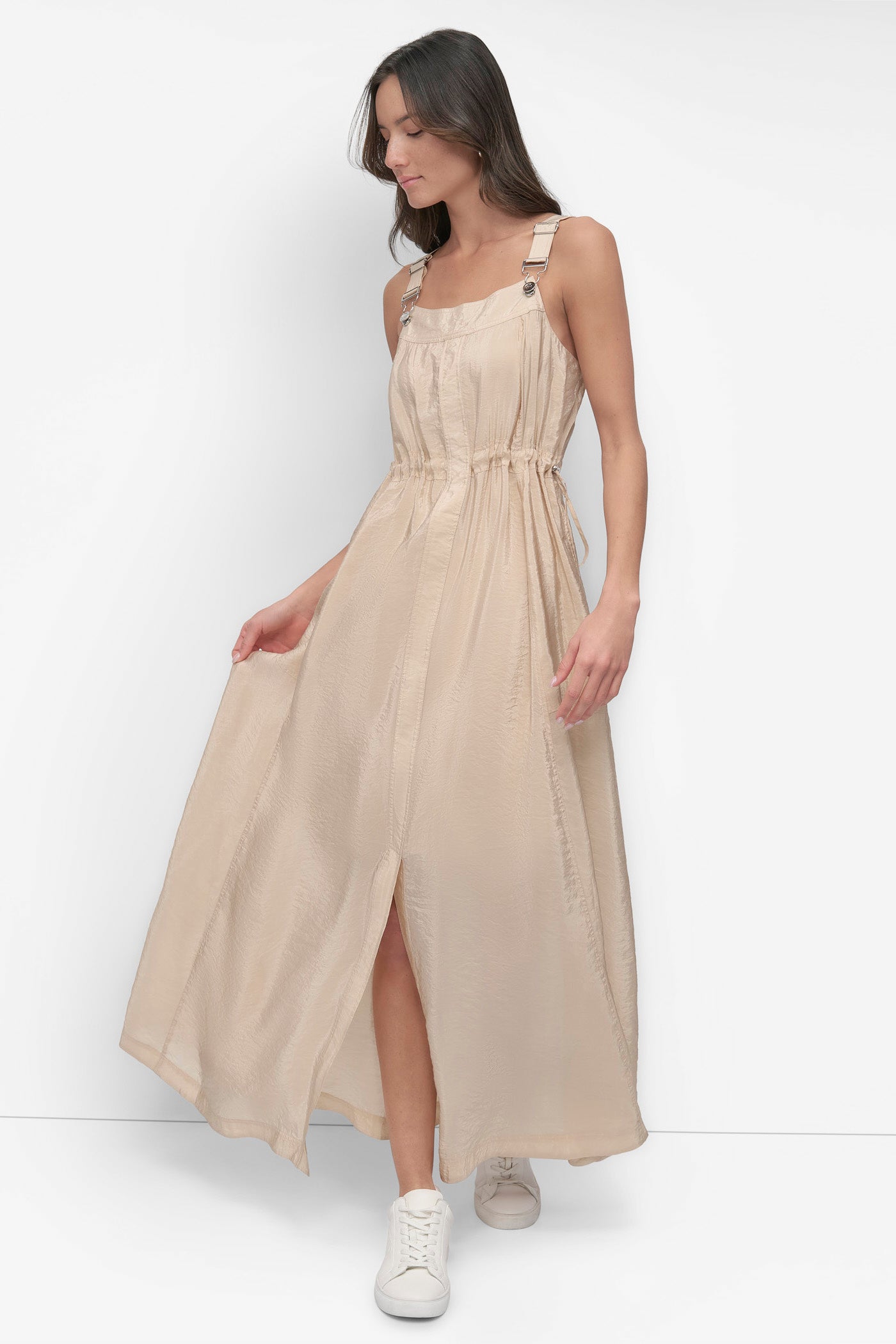 新作セール DKNY ワンピース 美ライン サロペット Jumpsuit デニムワンピース レディース ジャンパースカート 大人 ロング
