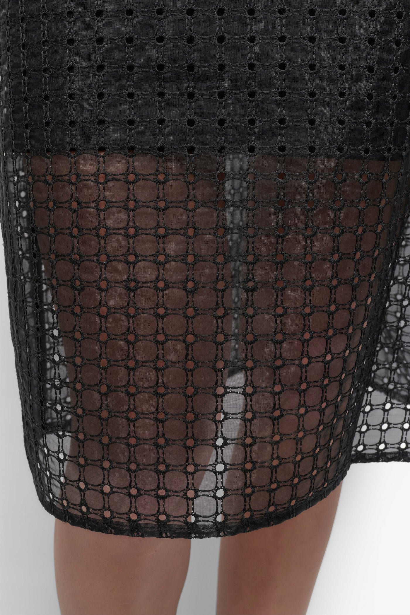 MIXED MEDIA ORGANZA EYELET DRESS VIEW 4 | SALE DRESSES