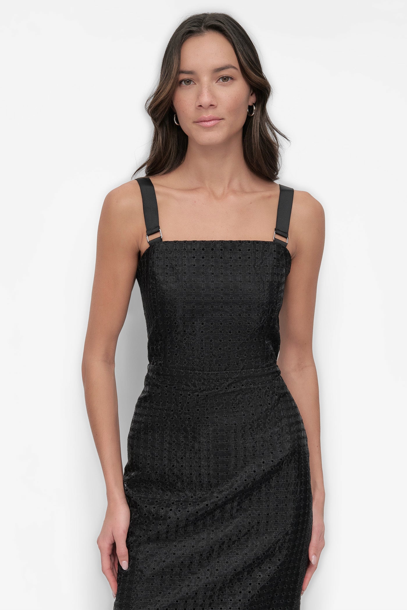 MIXED MEDIA ORGANZA EYELET DRESS VIEW 7 | SALE DRESSES