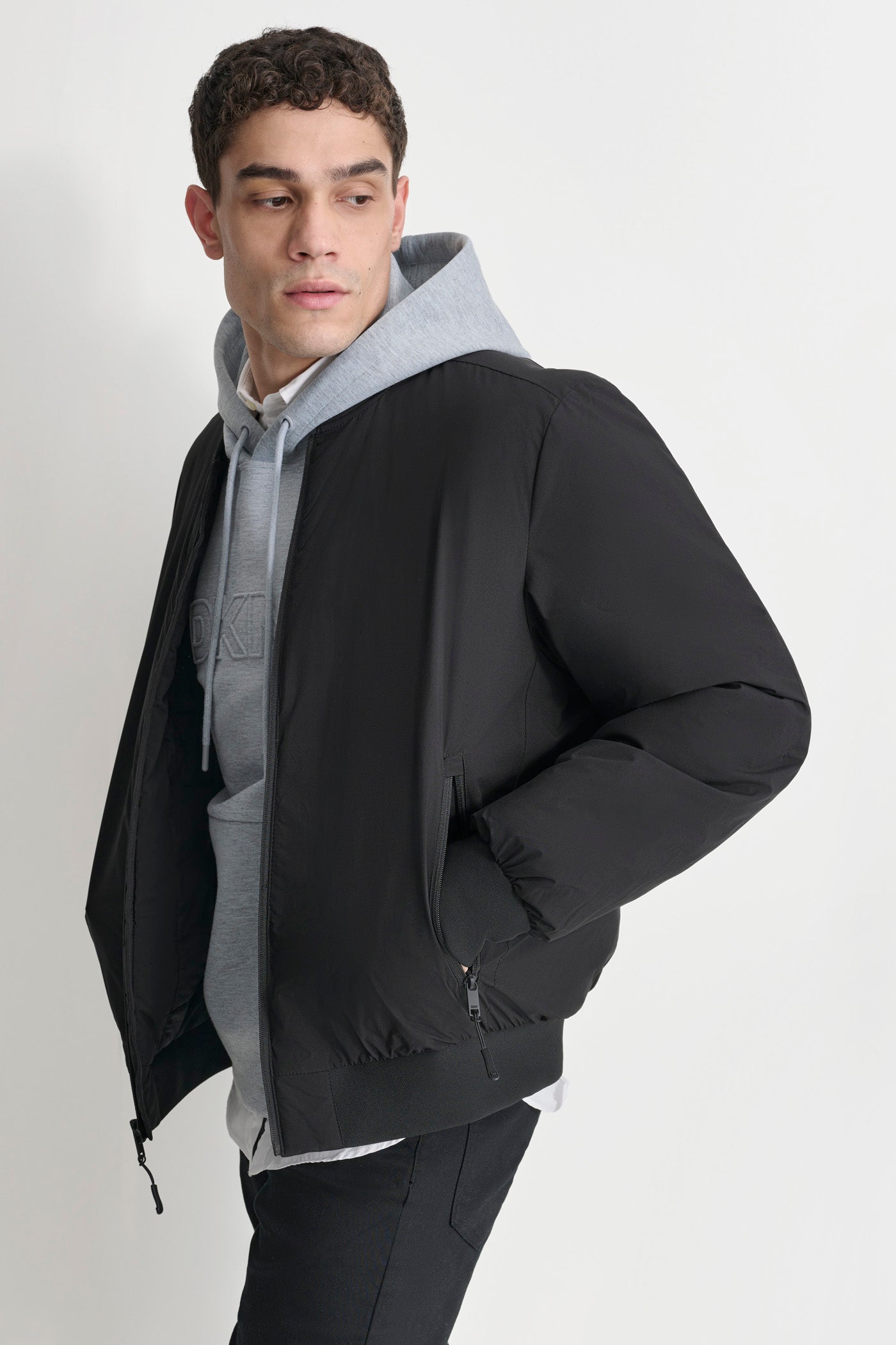 STRETCH POLY JACKET VIEW 3 | Mens Coats and Jackets