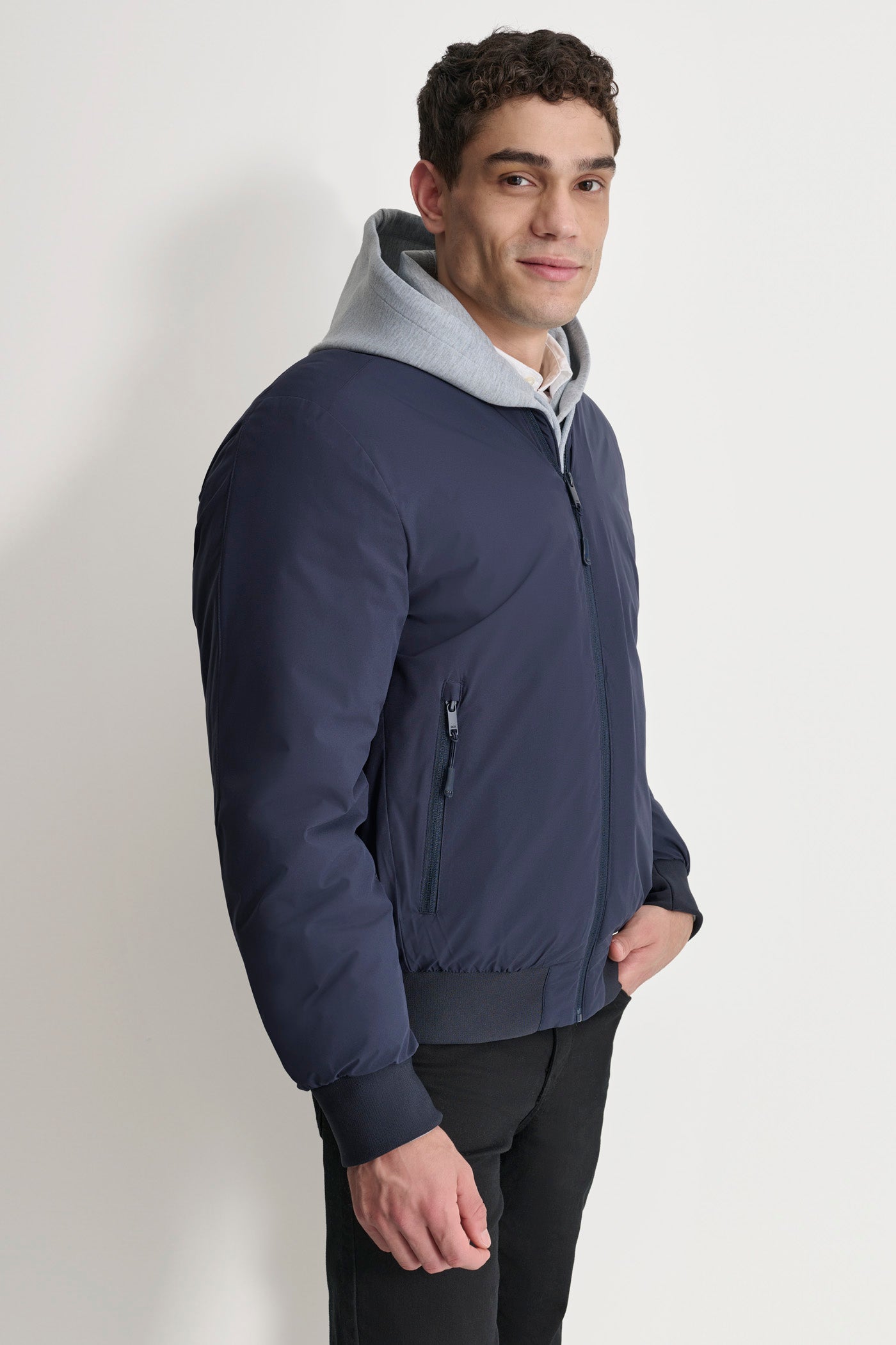 STRETCH POLY JACKET VIEW 3 | Mens Coats and Jackets